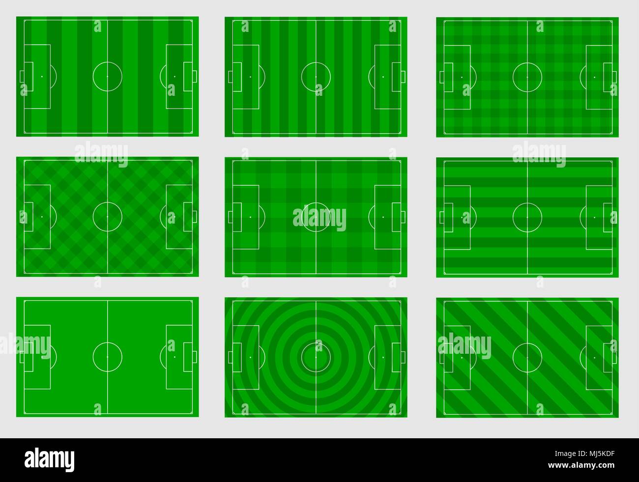 Set of Football Fields with different lines Stock Vector Image & Art