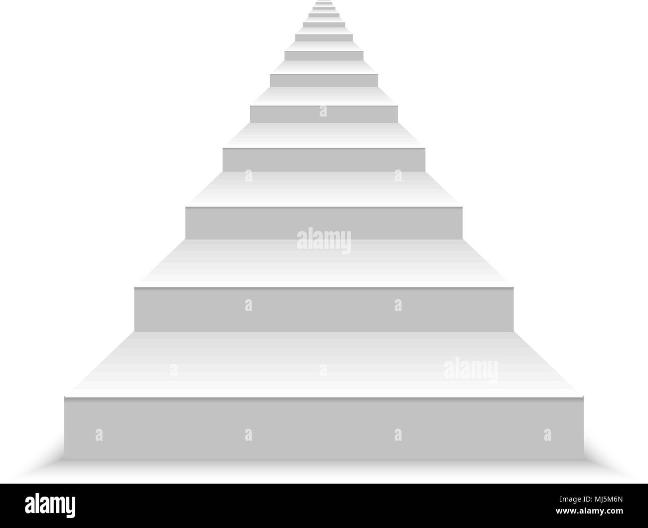 realistic blank white stairs. Vector illustration Stock Vector