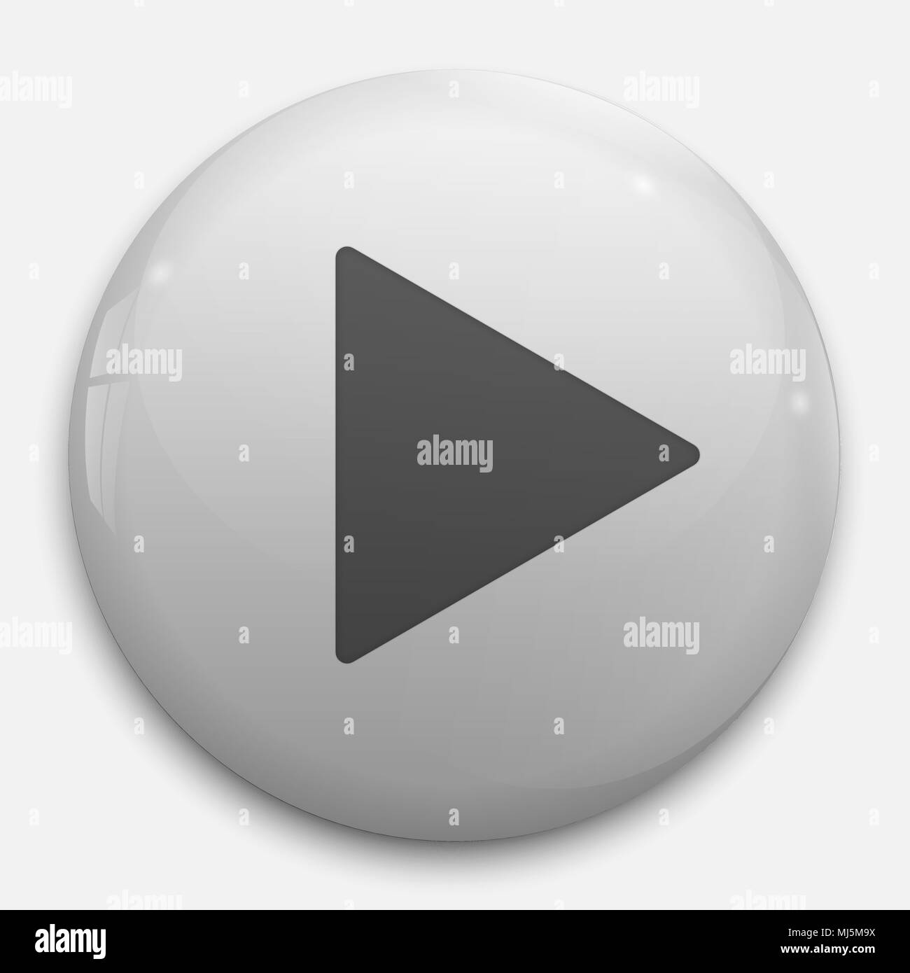 Realistic 3d Play Button Vector Illustration Stock Vector Image Art