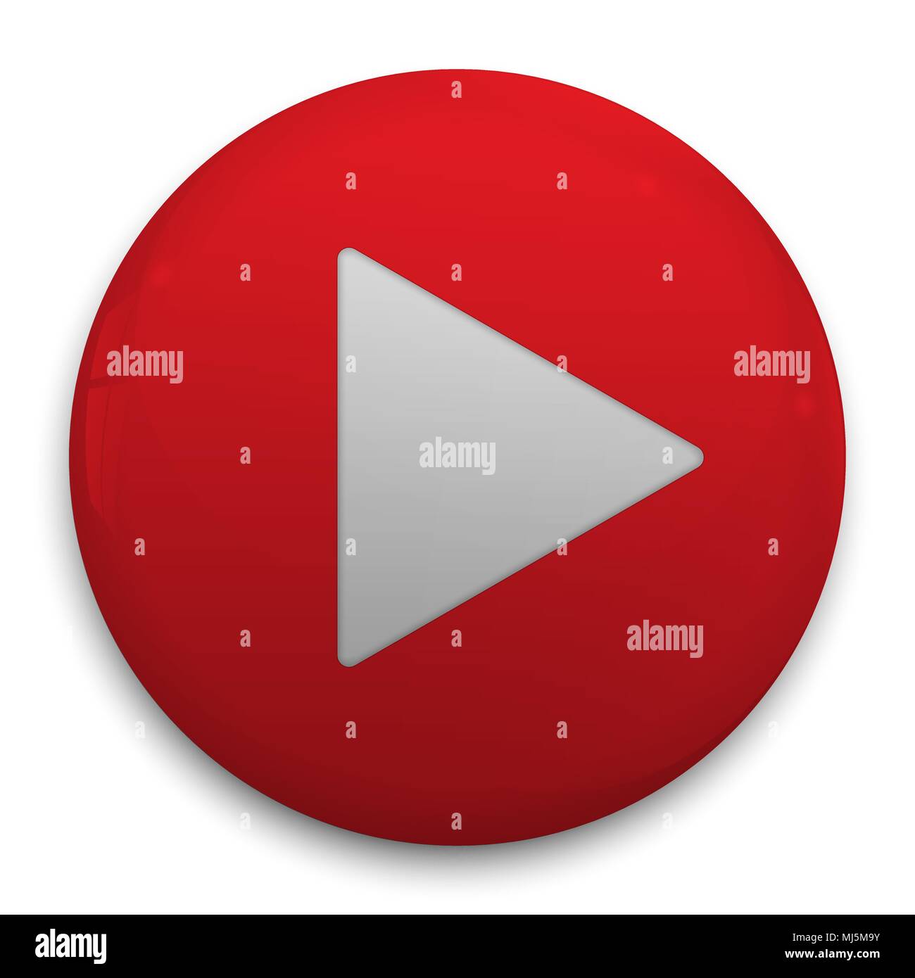 Realistic 3d Play Button Vector Illustration Stock Vector Image Art