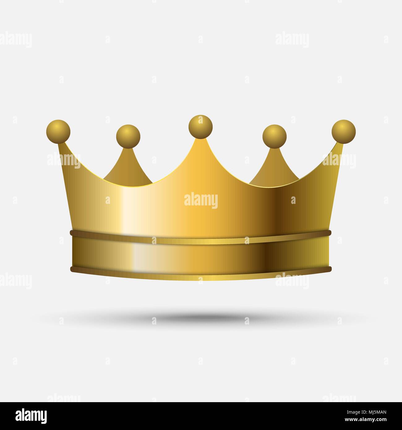 3d realistic golden crown. Vector illustration Stock Vector Image & Art ...