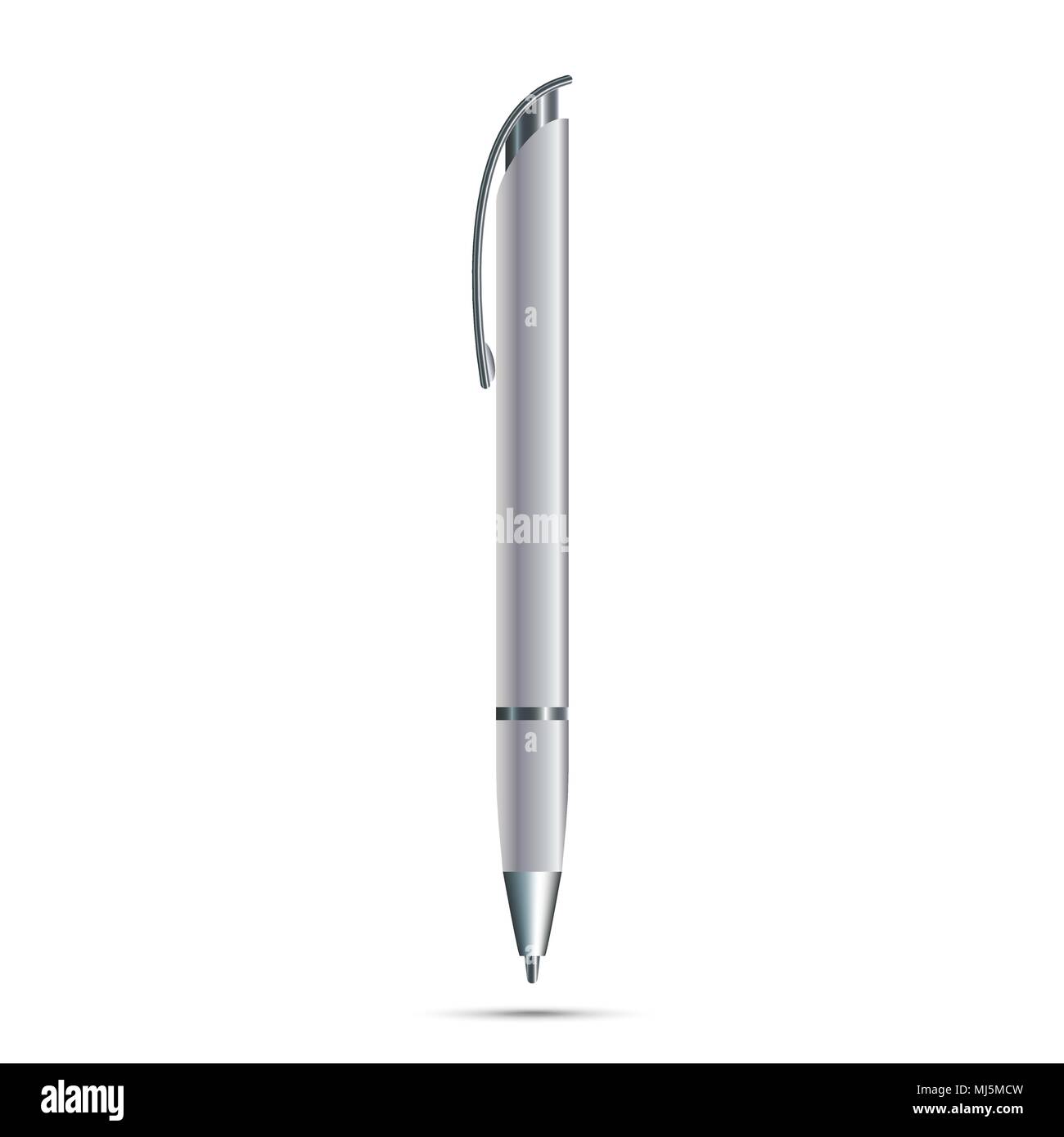 blank pen isolated on white background Stock Vector