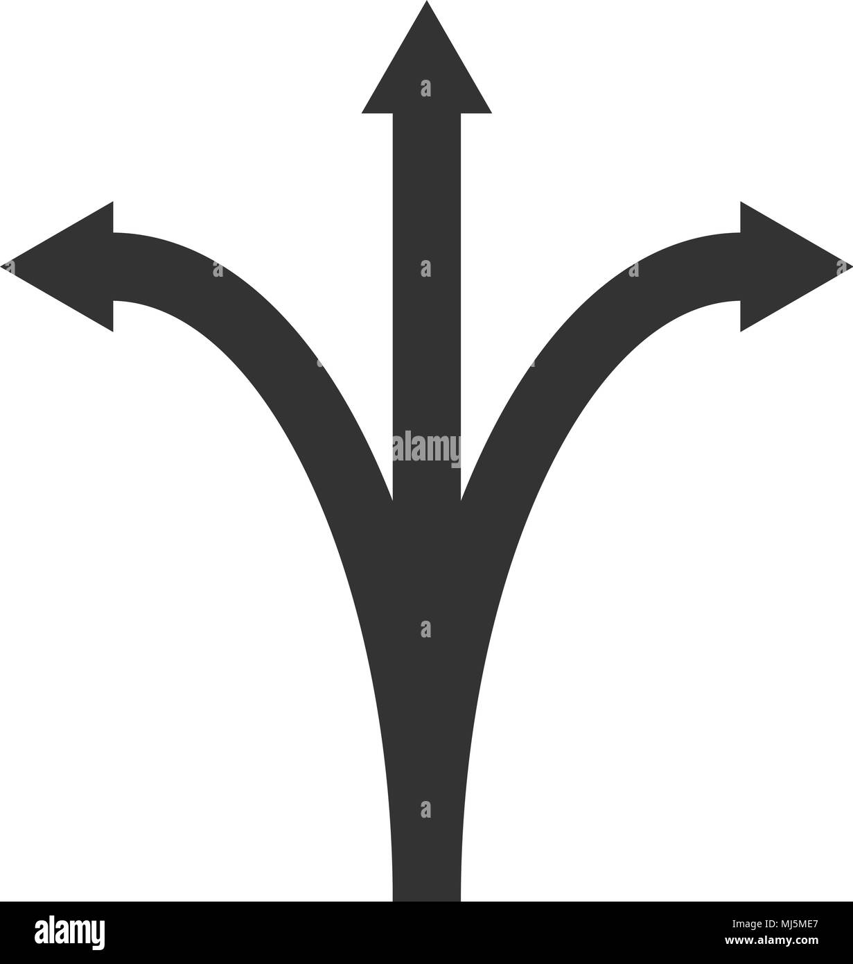 Three arrows pointing. Choice the way concept Stock Vector Image & Art ...