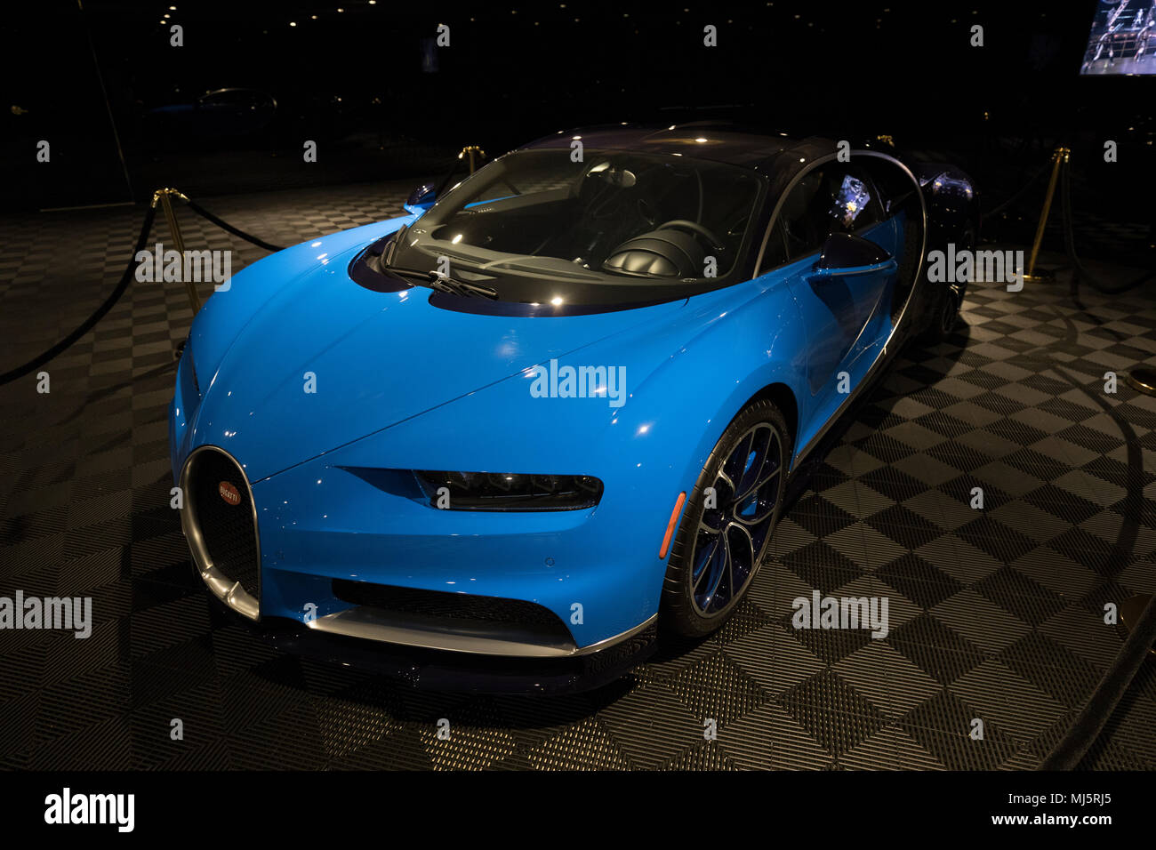 A Bugatti Chiron in Nile Niami's property the Opus in Los Angeles