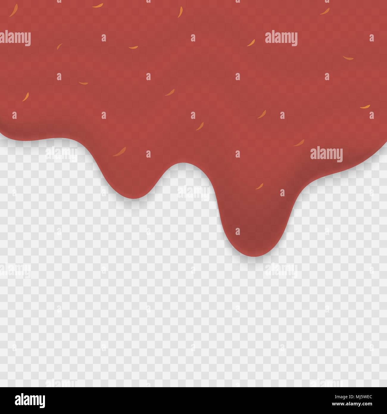 dripping strawberry or raspberry red jam. Stock Vector