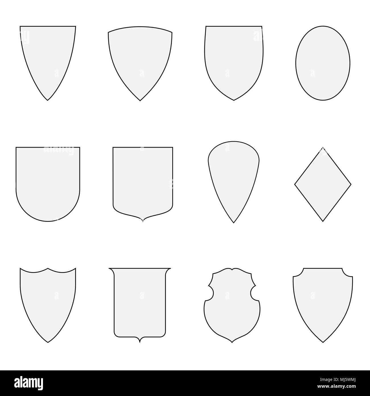 Set of shield. Vectorcoat of arm Stock Vector Image & Art - Alamy