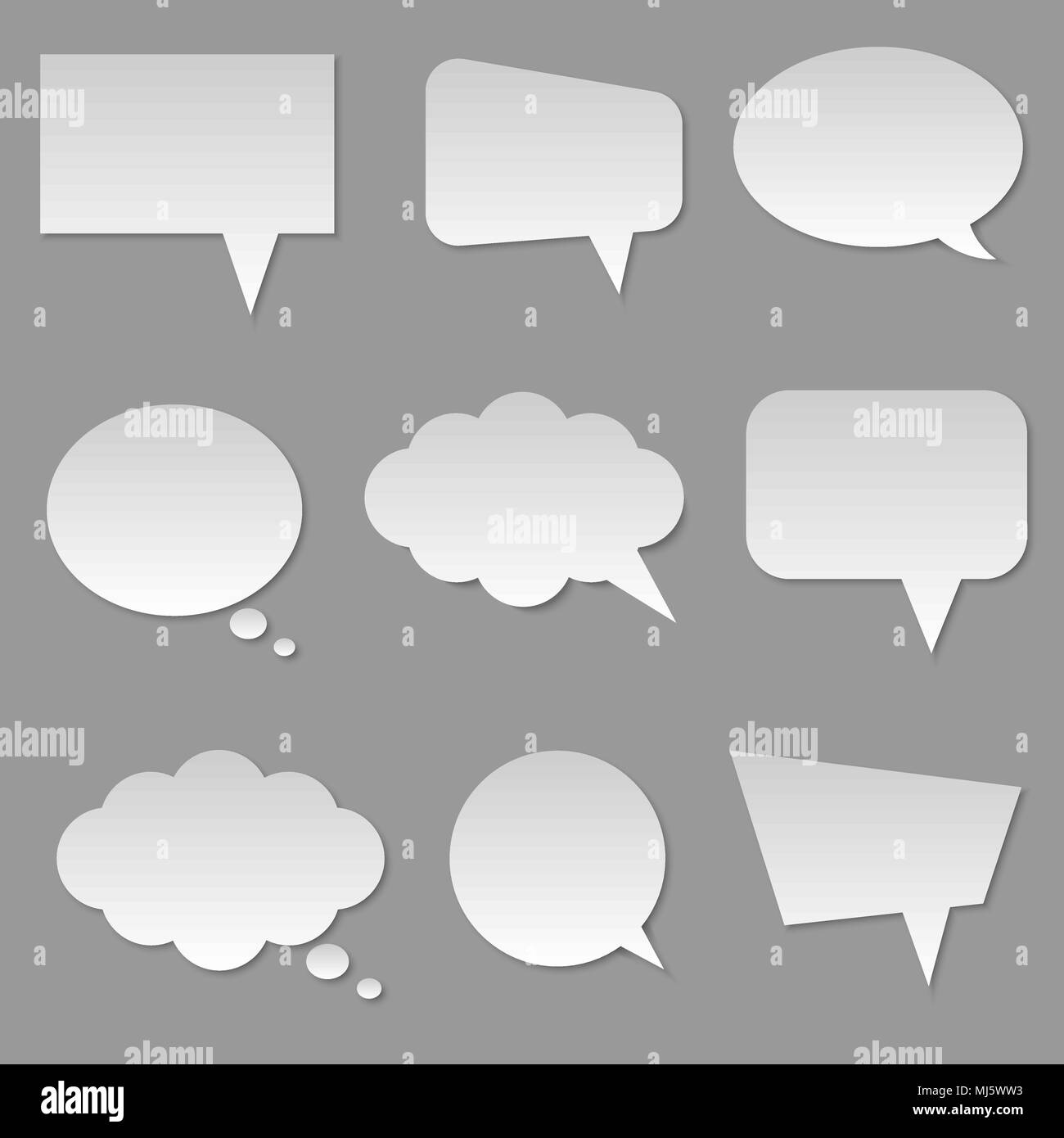 White blank cloud bubble speech isolated Stock Vector Image & Art - Alamy