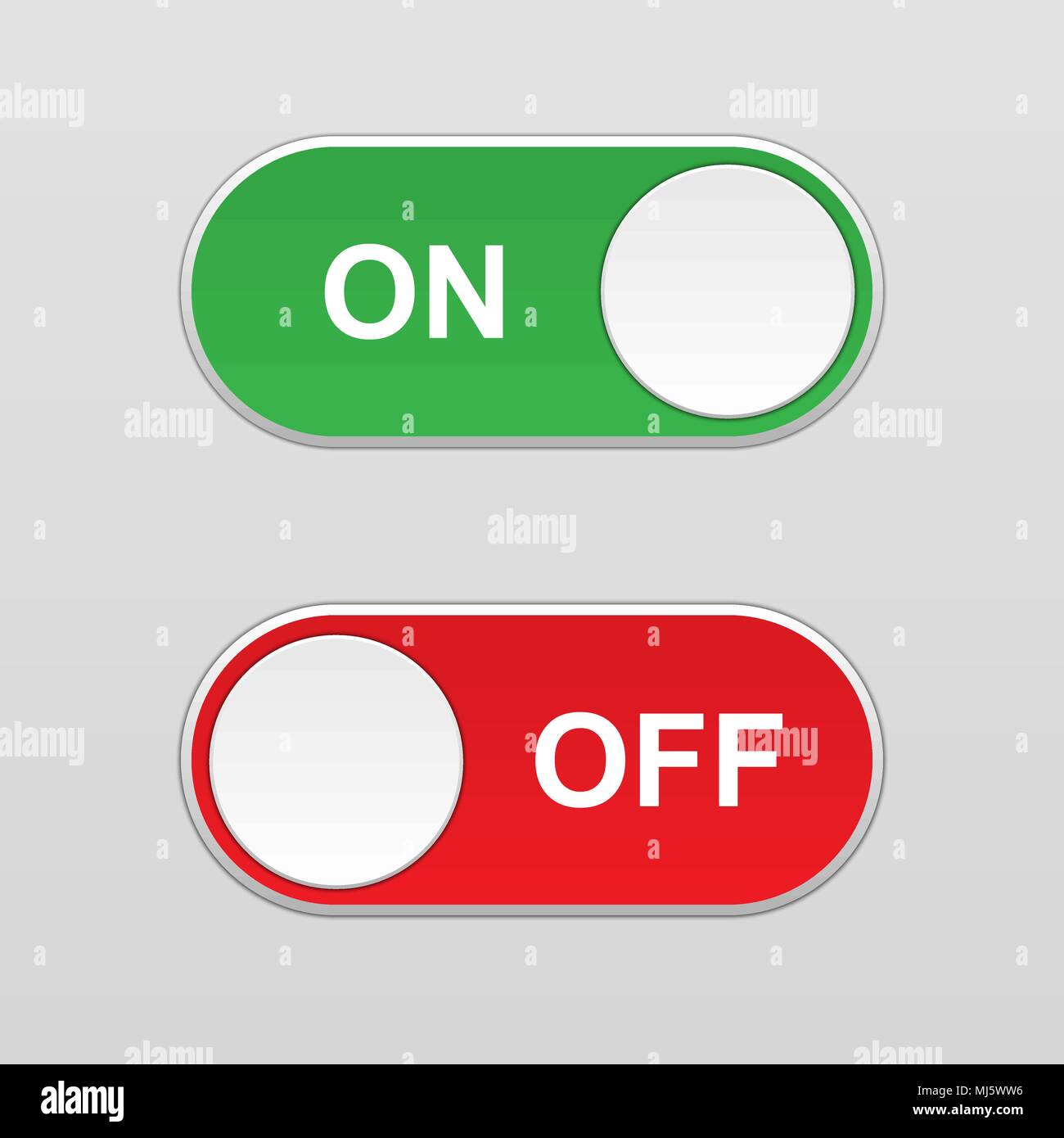 On and Off Toggle switch button Stock Vector Image & Art - Alamy