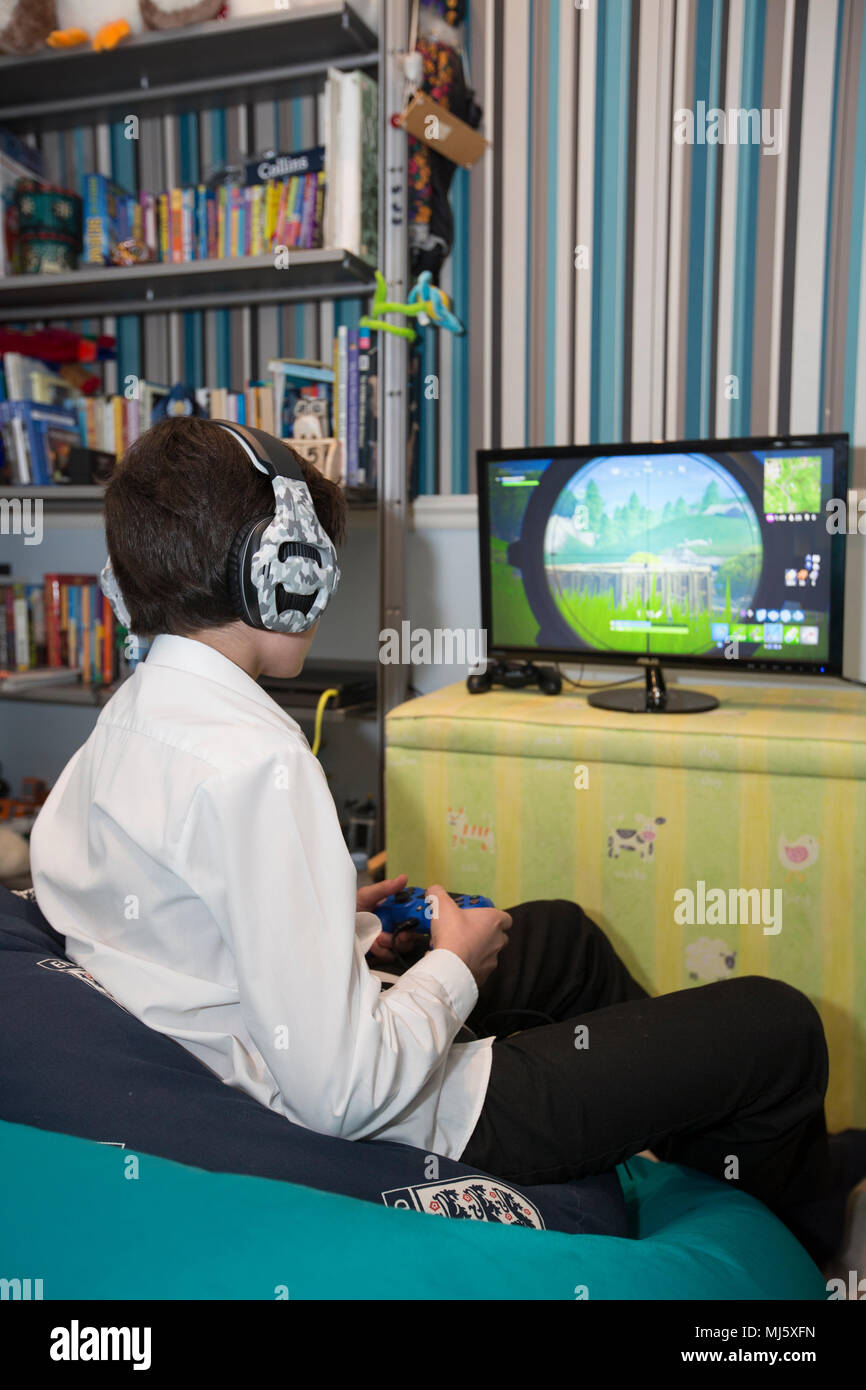 Budapest, Hungary - 08.17.2019: Anonymous gamer playing Fortnite game on Xbox  one system Stock Photo - Alamy