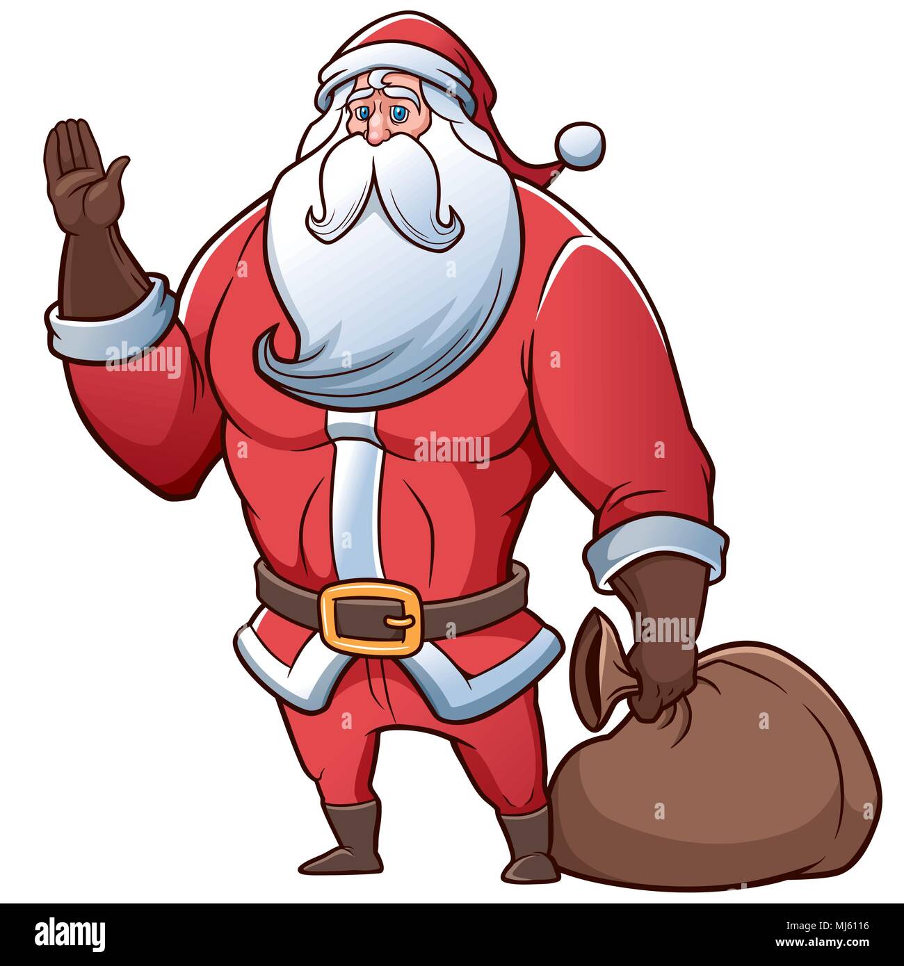 Vector Illustration of Cartoon Santa Claus Stock Vector Image & Art - Alamy