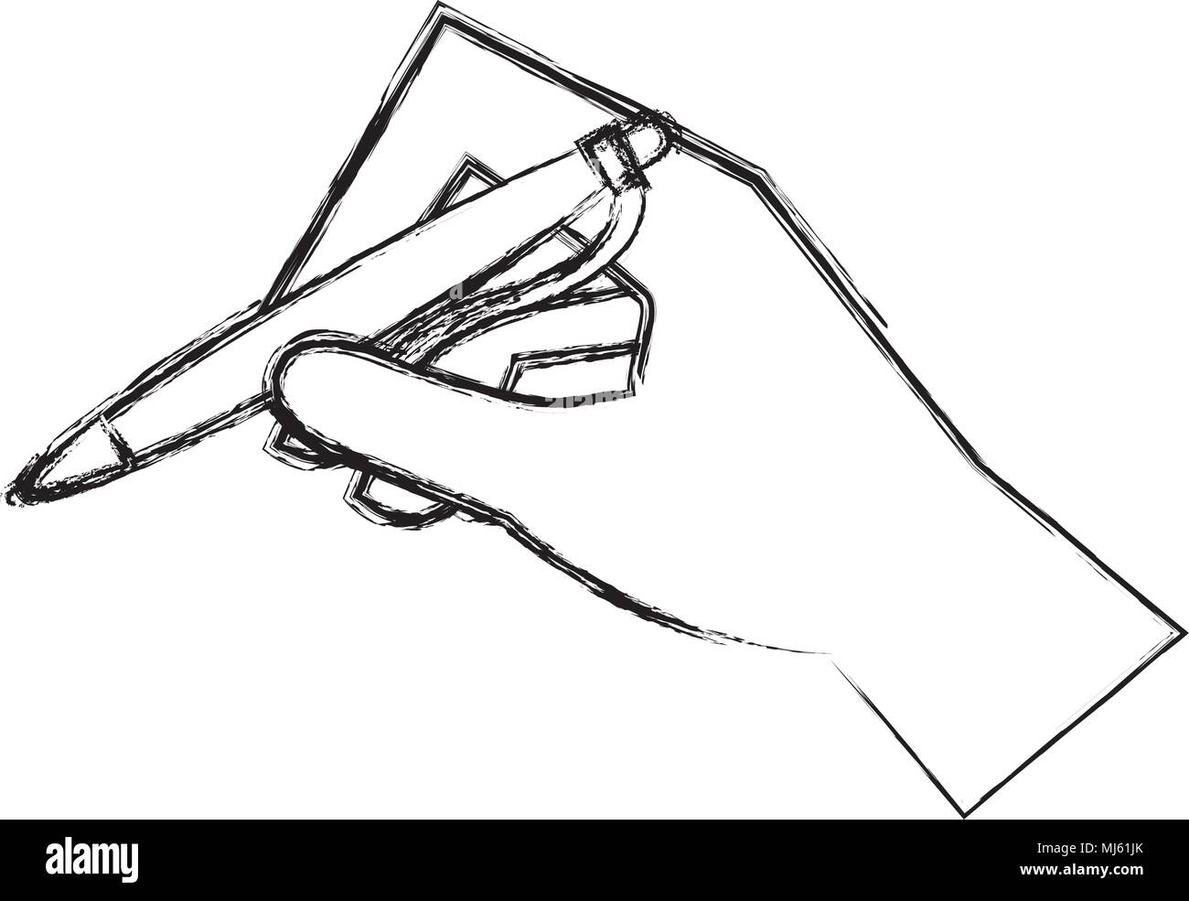 hand writing with pen Stock Vector Image & Art - Alamy