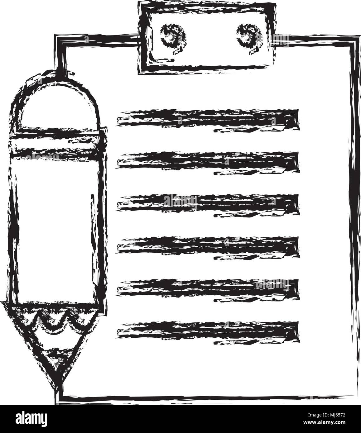 clipboard checklist with pencil Stock Vector Image & Art - Alamy