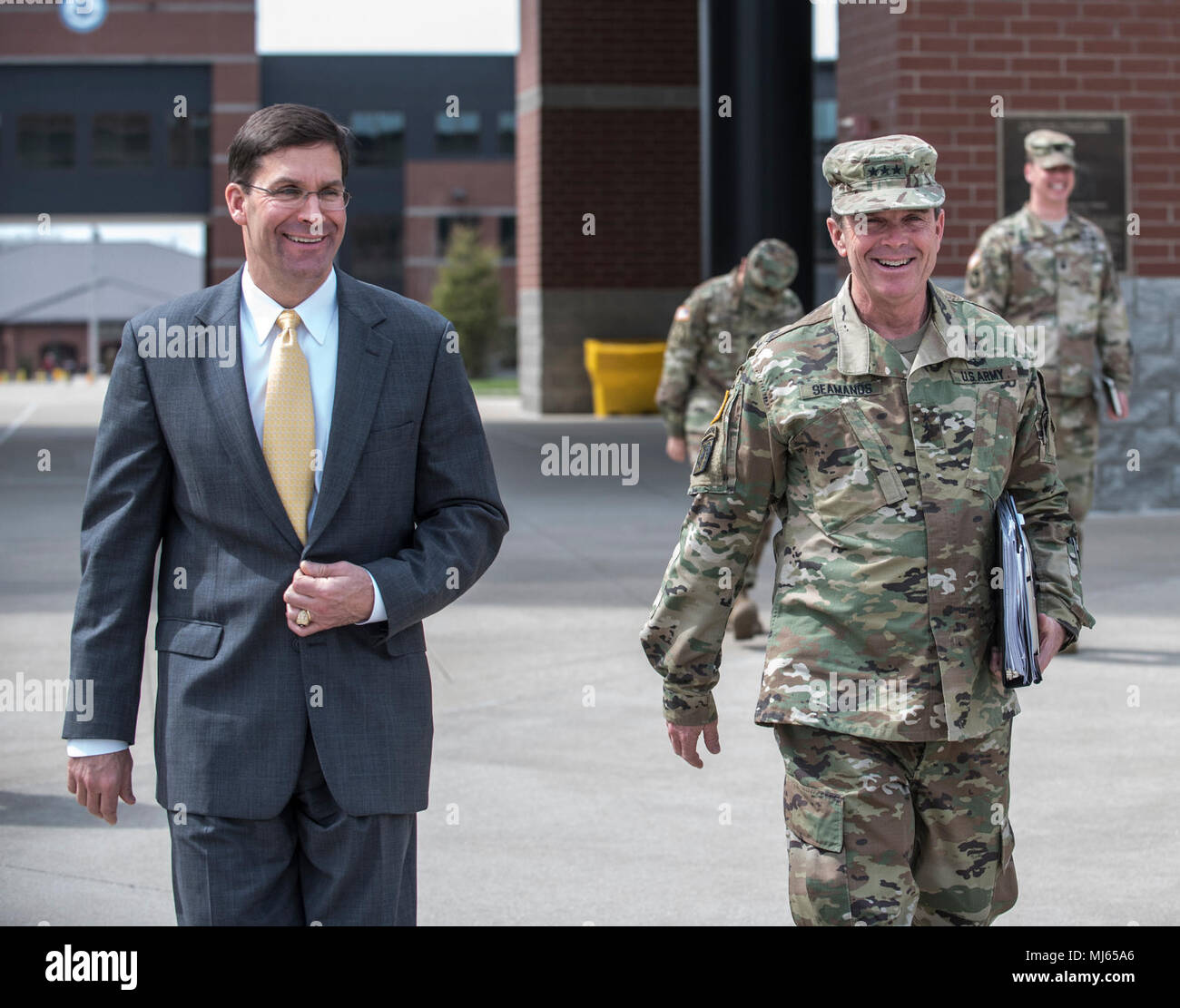 The 23rd secretary of the army dr mark t esper and the deputy chief