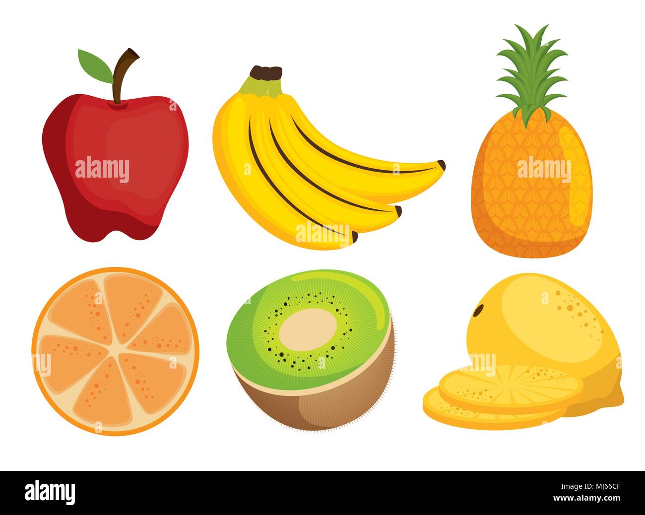 fruits group with nutrition facts Stock Vector Image & Art Alamy