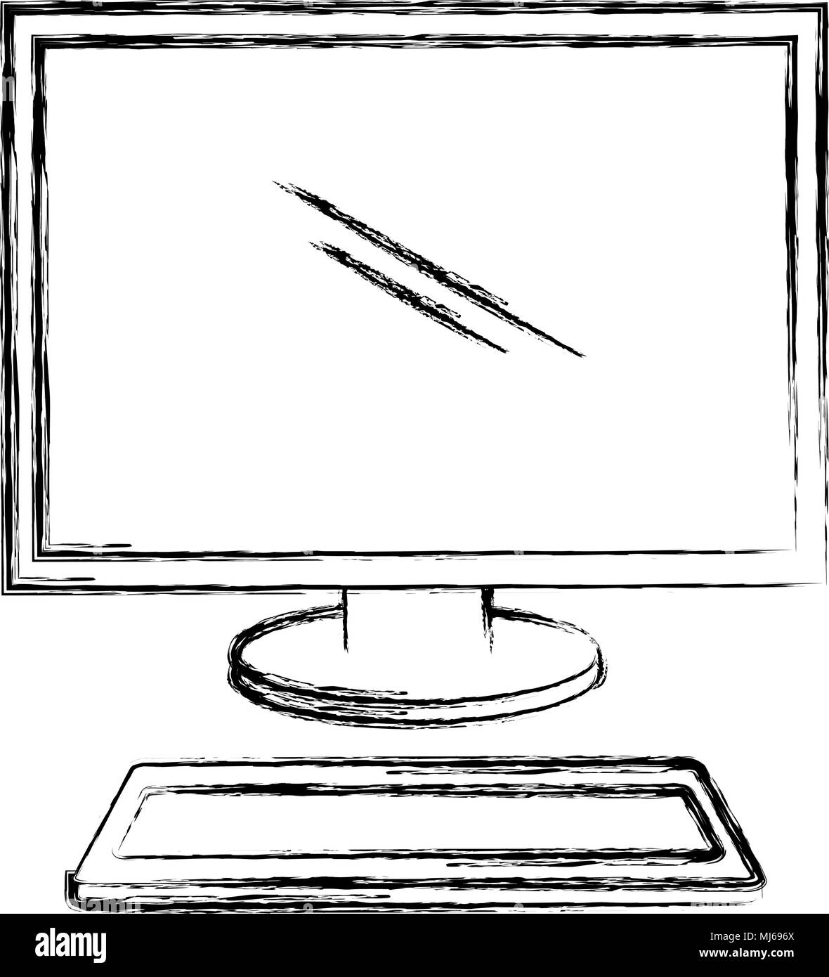desktop computer isolated icon Stock Vector Image & Art - Alamy