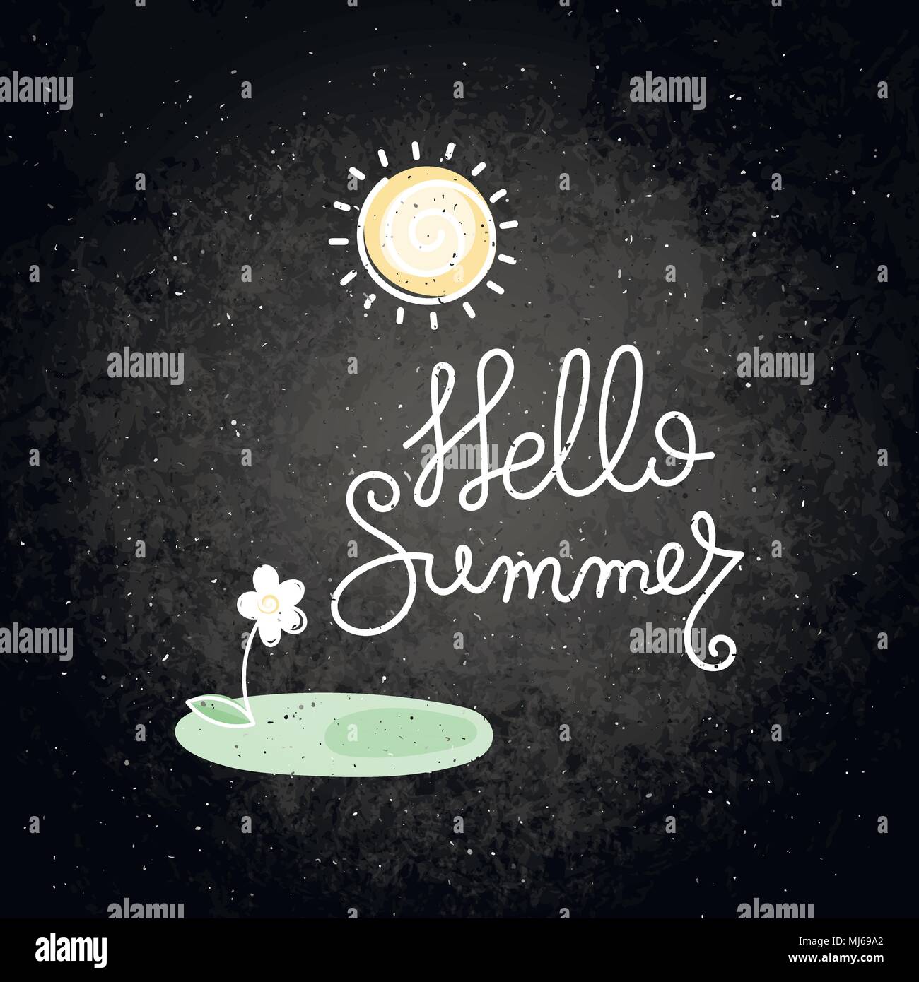 Hello summer. Hand written calligraphy quote motivation for life and  happiness. For postcard, poster, prints, cards graphic design Stock Vector  Image \u0026 Art - Alamy, image size:1300x1390