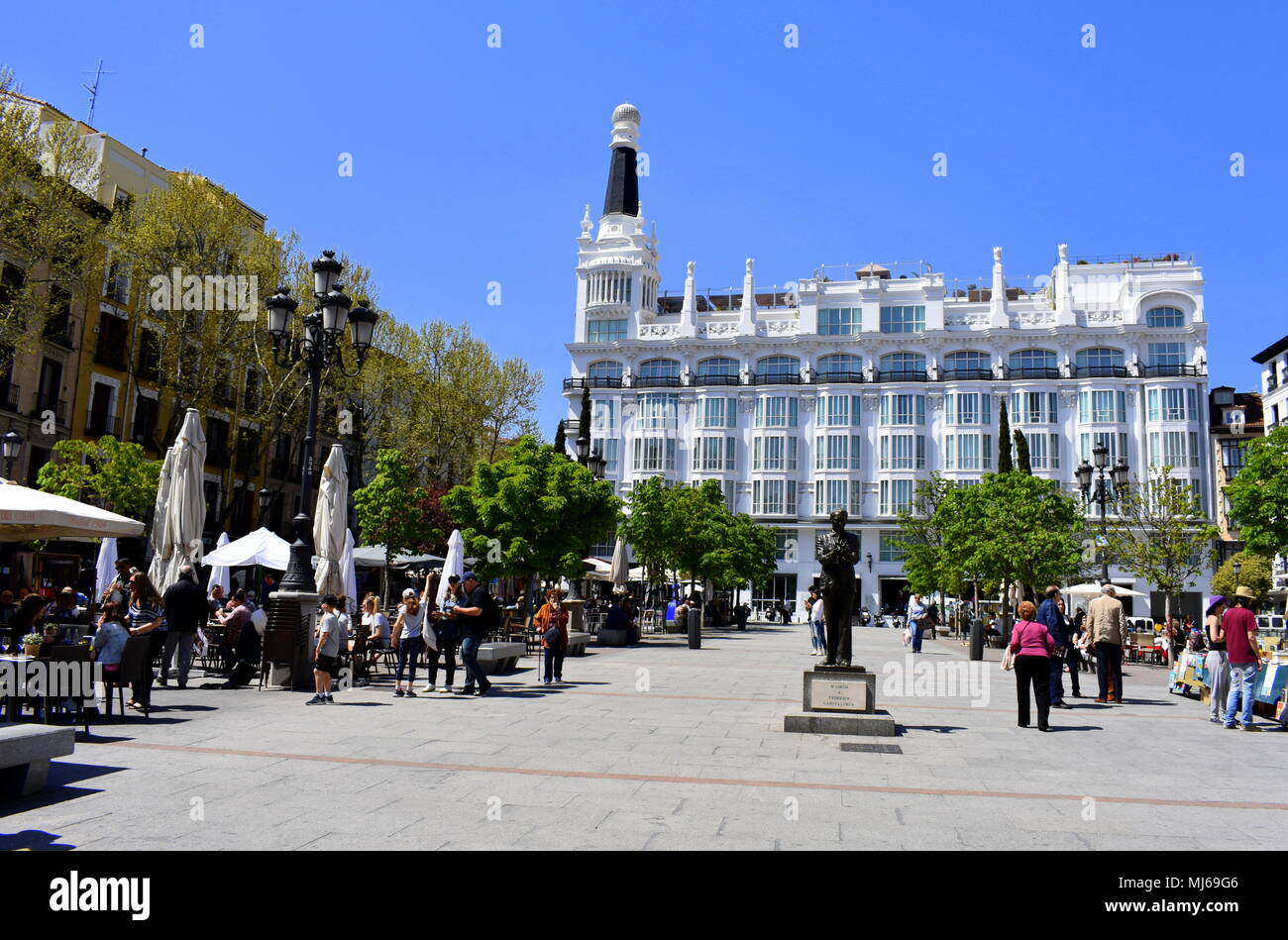 Plaza De Santa Ana Madrid Spain Stock Photo Alamy