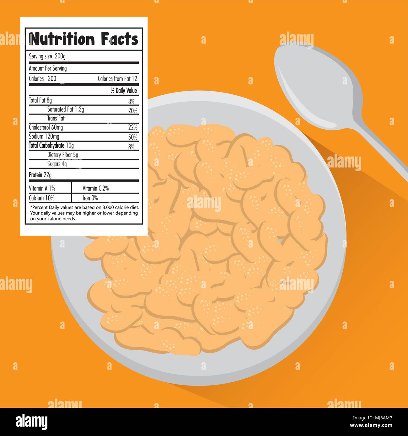 dish with cereal nutrition facts Stock Vector Image & Art Alamy
