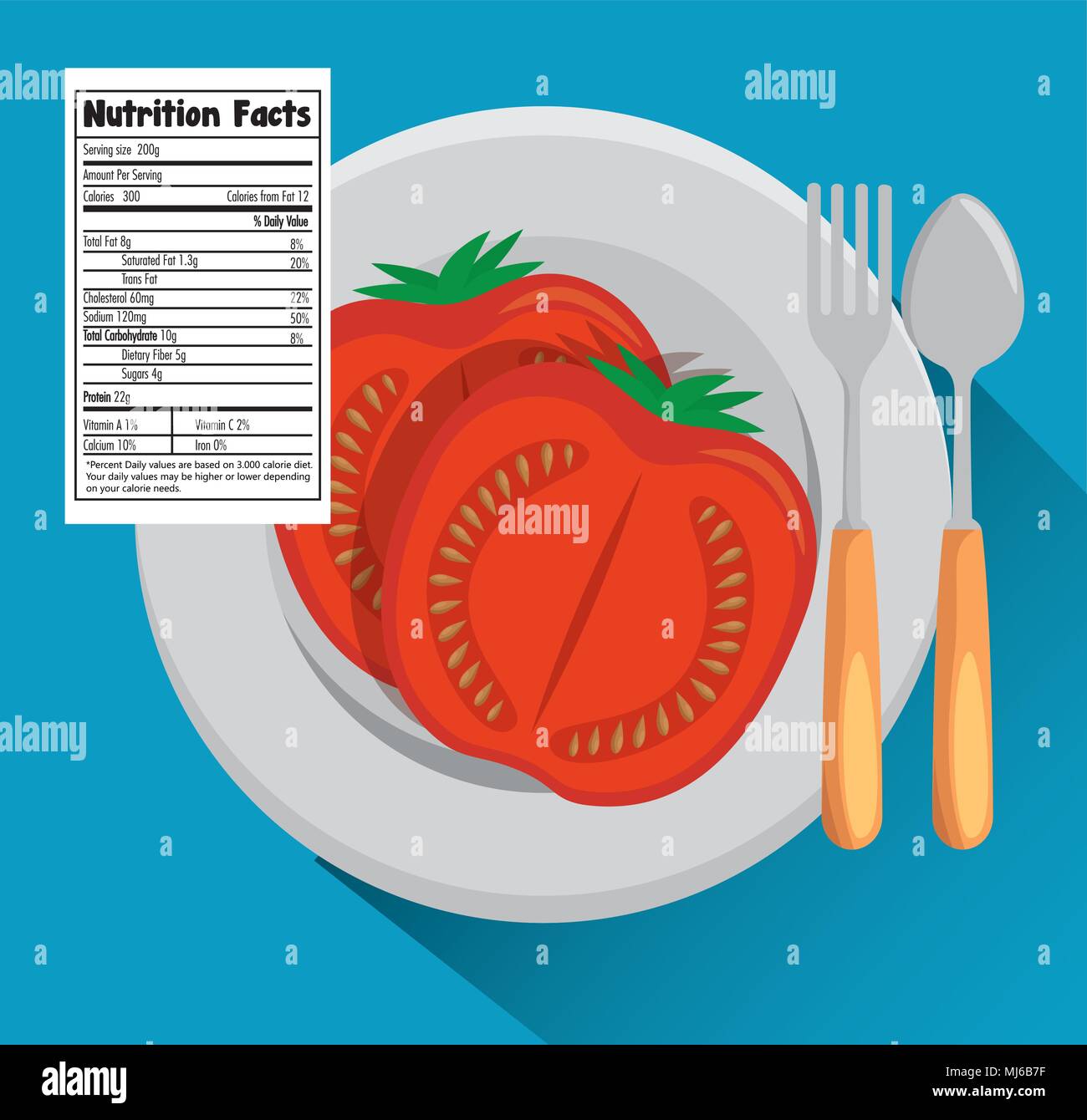tomato with nutrition facts Stock Vector Image & Art Alamy