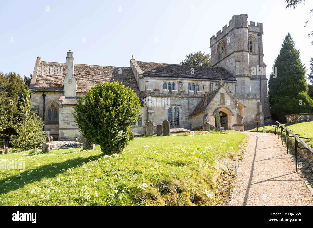 Church of Saint Within, Compton Bassett, Wiltshire, England, UK Stock Photo
