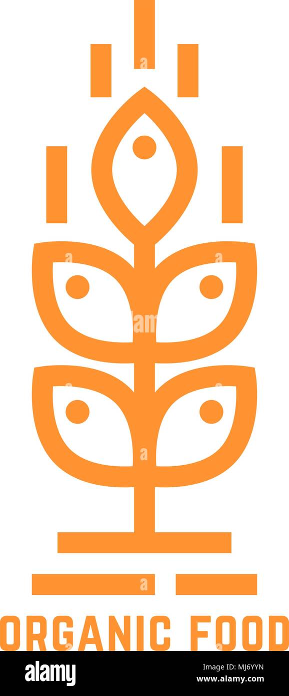 orange simple organic food logo Stock Vector Image & Art - Alamy