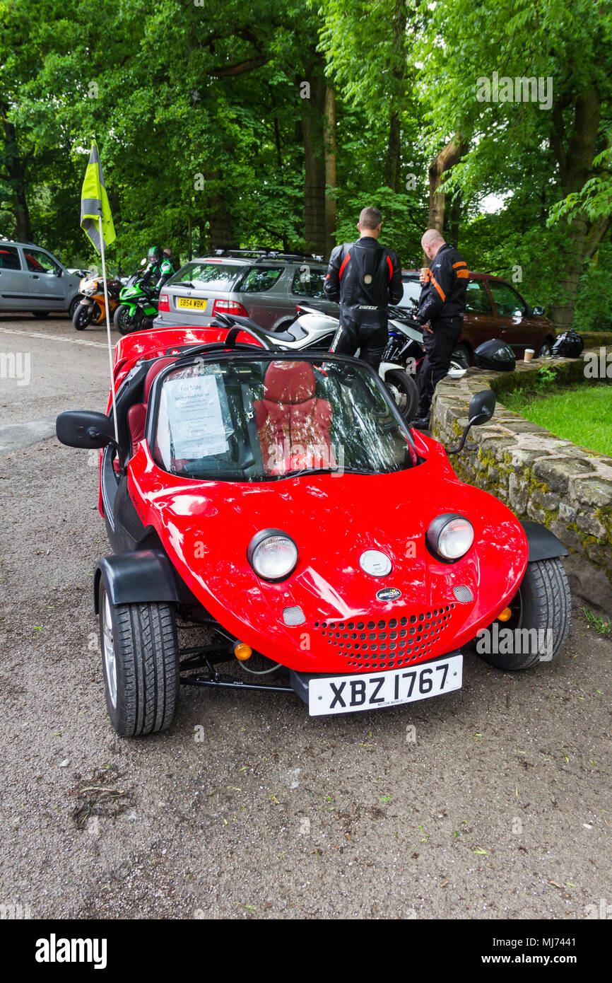 Secma Road Runner sports fun vehicle. Three wheel leisure motor fitted with 1.4 litre Peugeot car engine. Manufactured in France 2006. Stock Photo