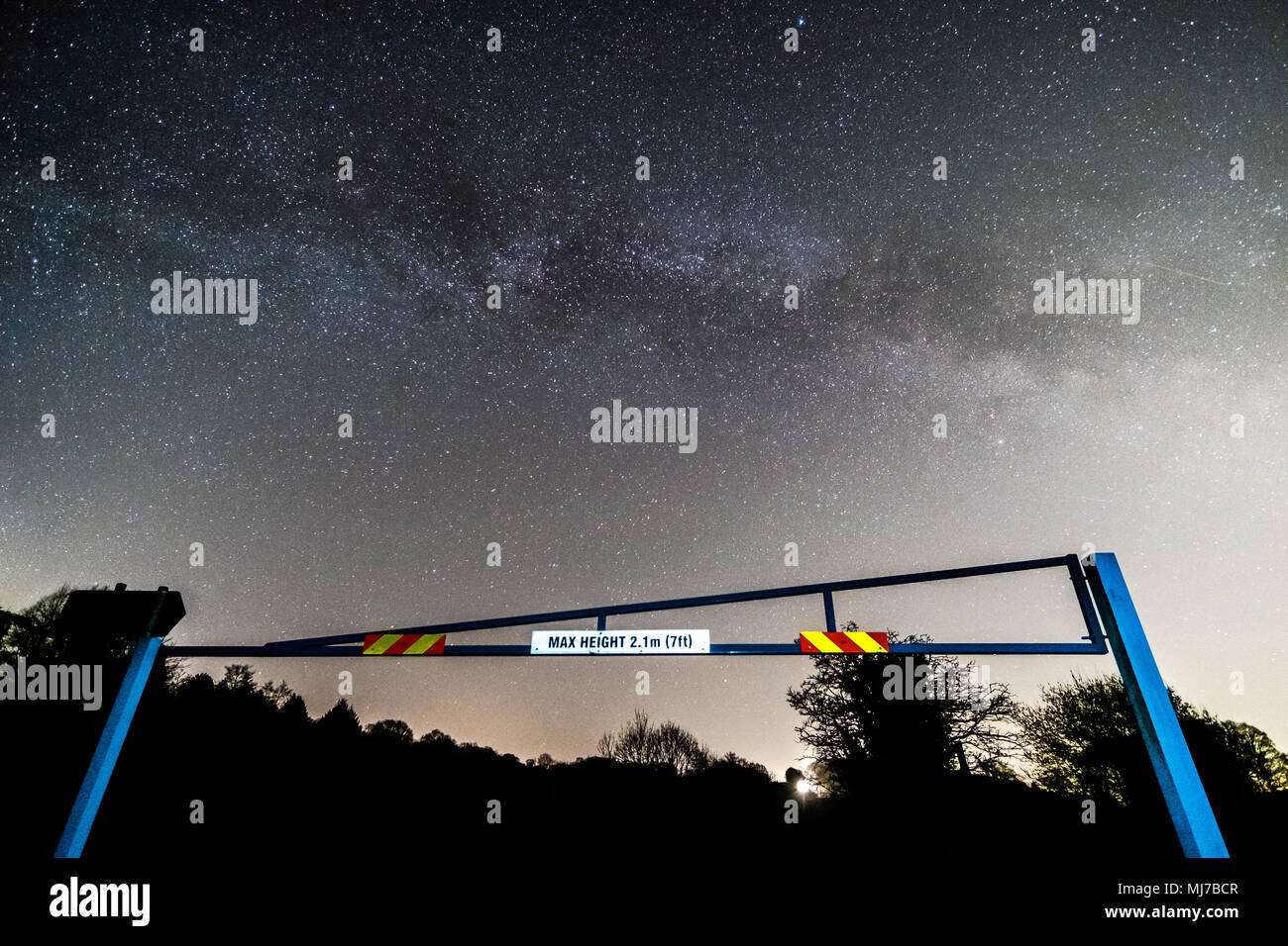 The stars and the Milky Way high above the beautiful landscapes of