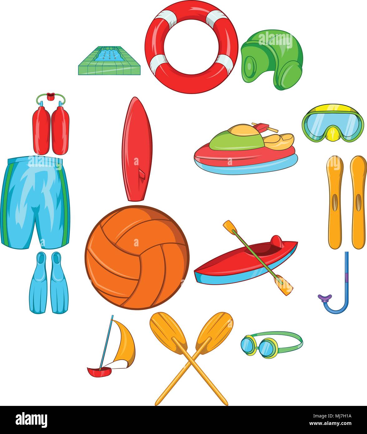 Water Sport Icons set, cartoon style Stock Vector Image & Art - Alamy
