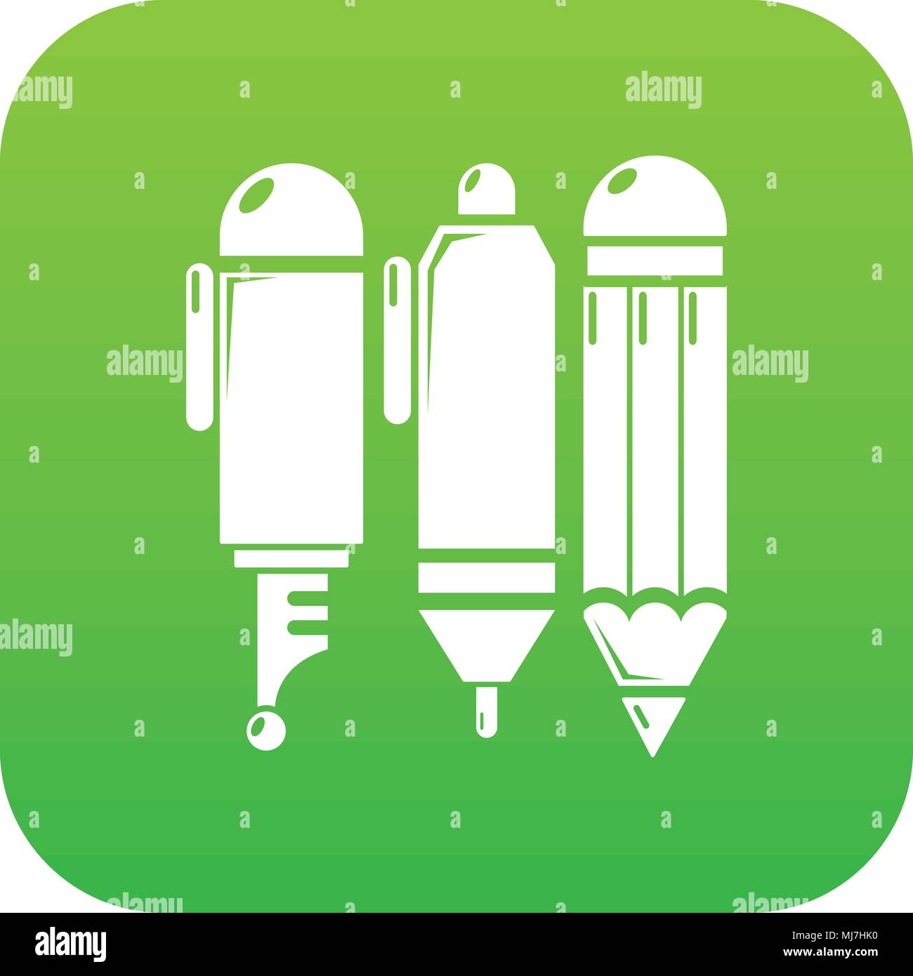 Stationery icon green vector Stock Vector Image & Art - Alamy