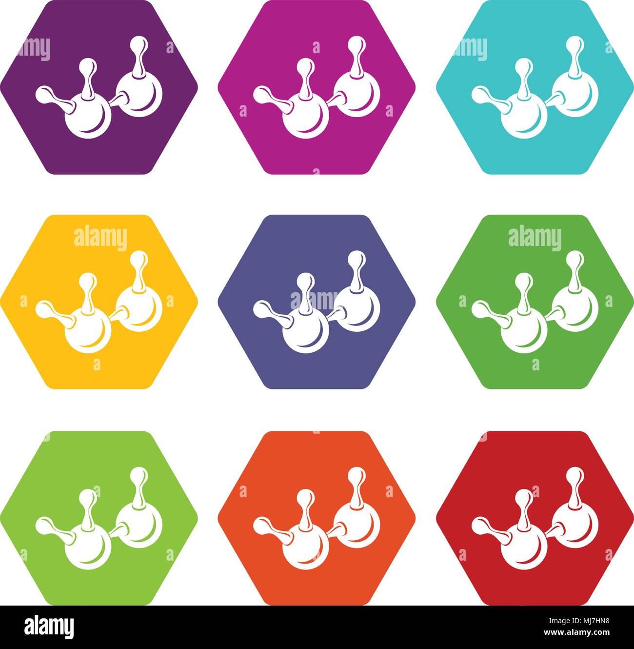 Molecule element icons set 9 vector Stock Vector Image & Art - Alamy