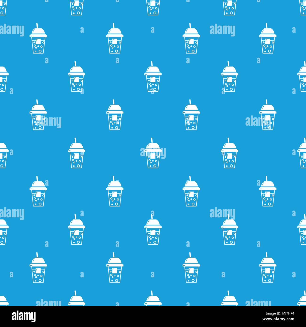 Soda pattern vector seamless blue Stock Vector