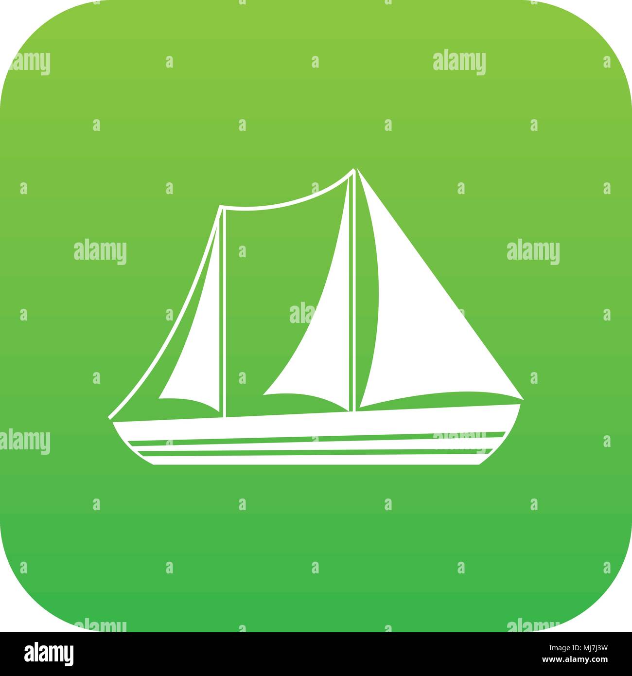 Yacht icon digital green Stock Vector Image & Art - Alamy