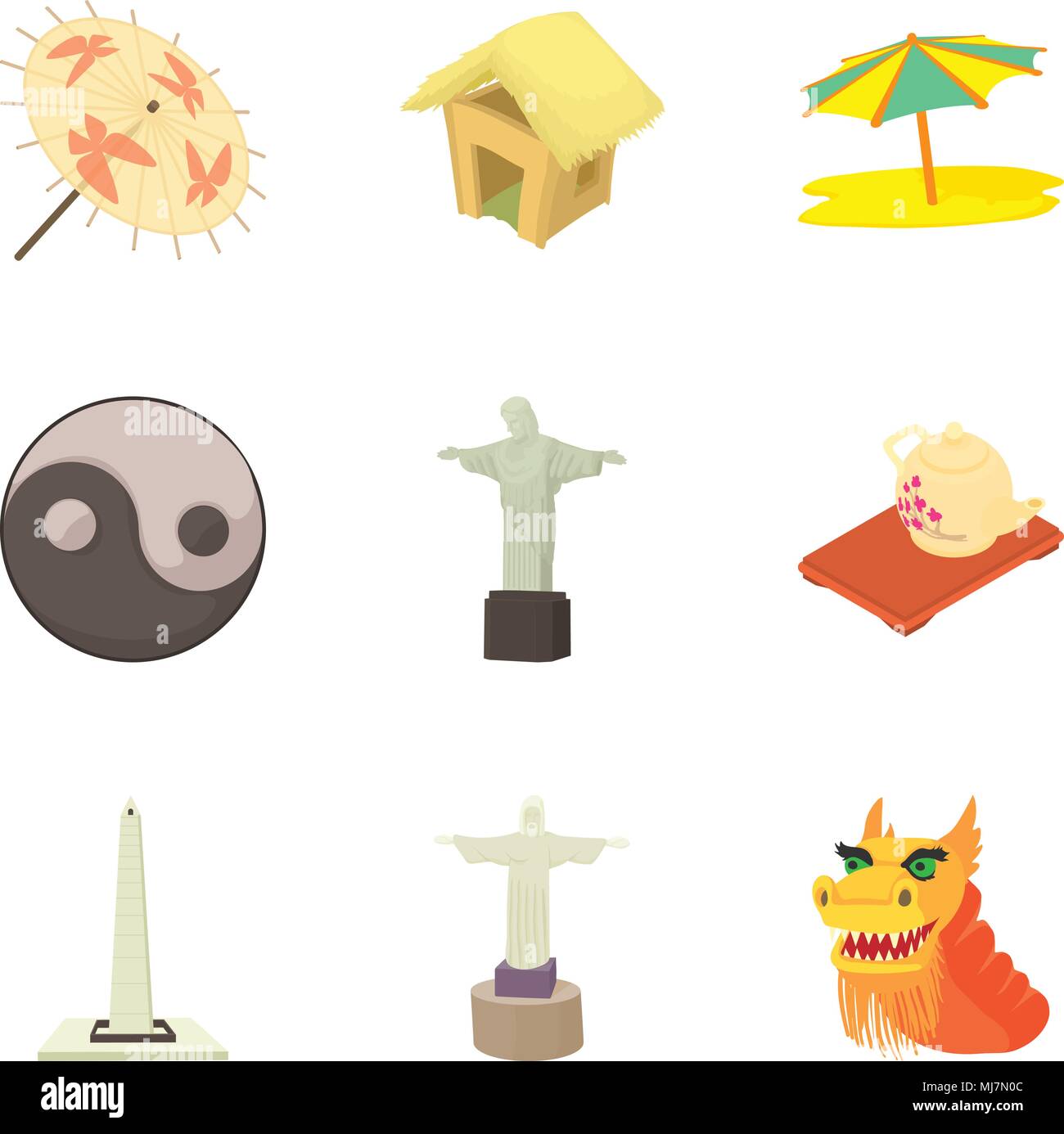Global history icons set, cartoon style Stock Vector Image & Art - Alamy