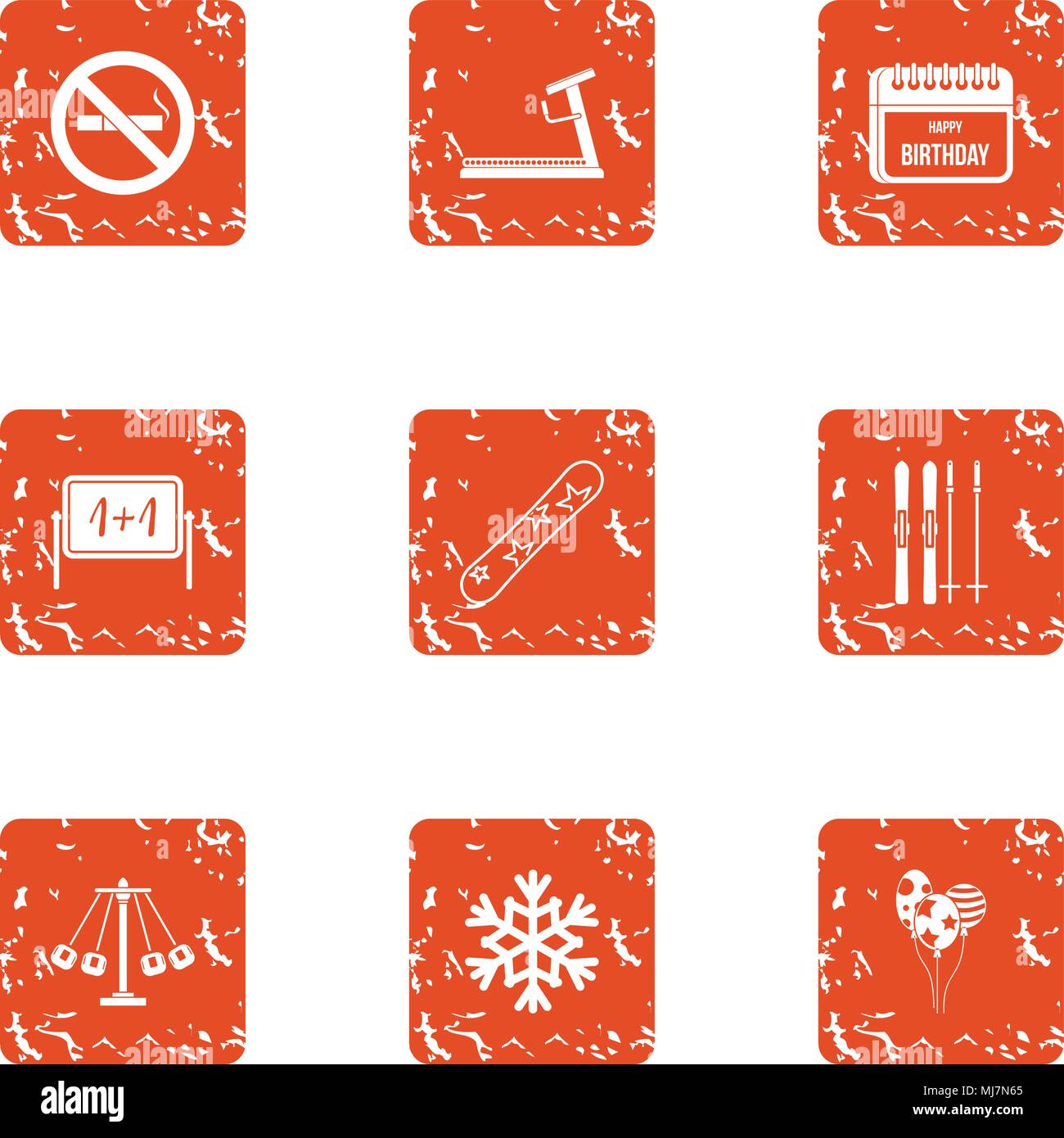 Echool reality icons set, grunge style Stock Vector Image & Art - Alamy