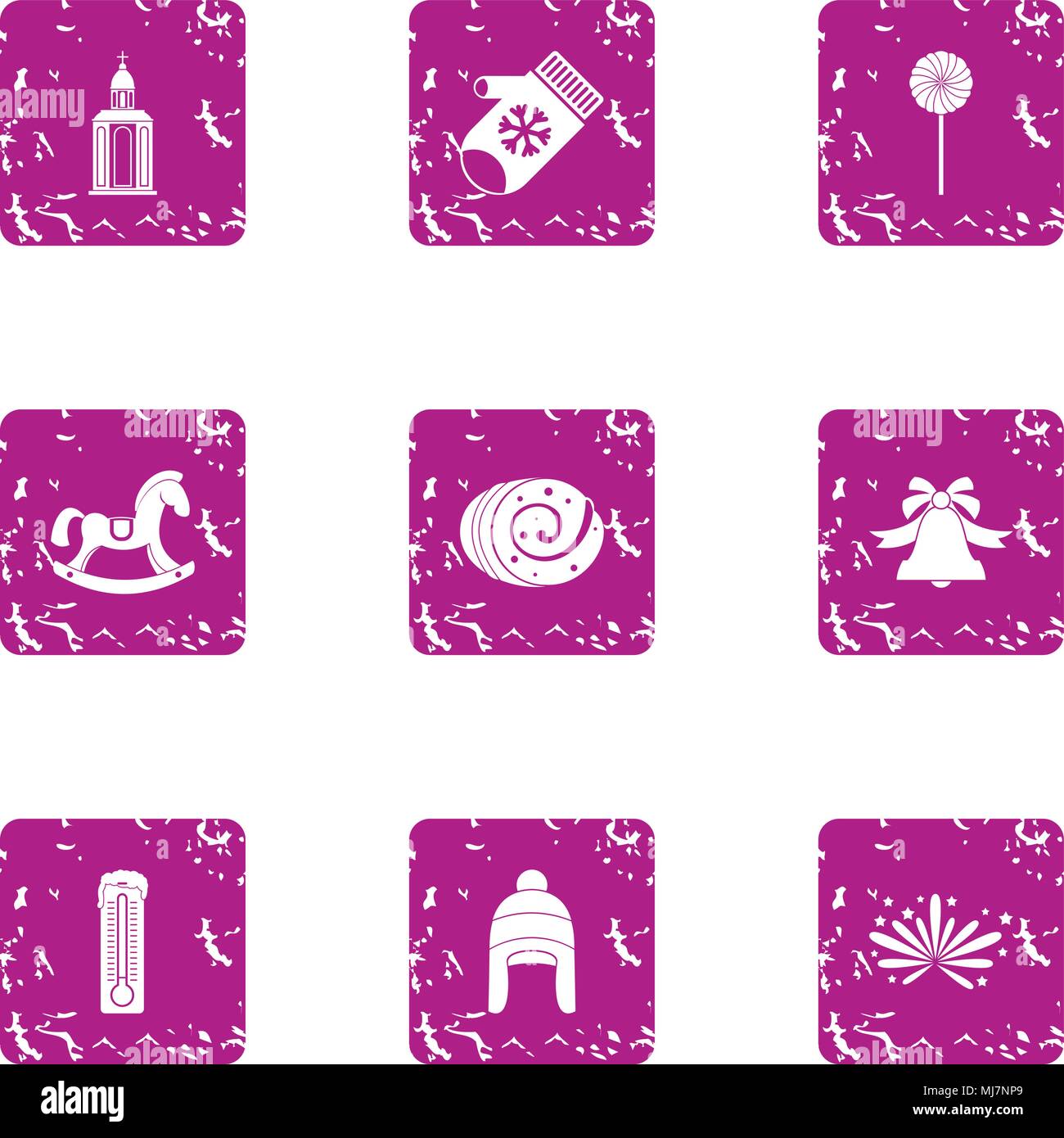 Winter playground icons set, grunge style Stock Vector Image & Art - Alamy