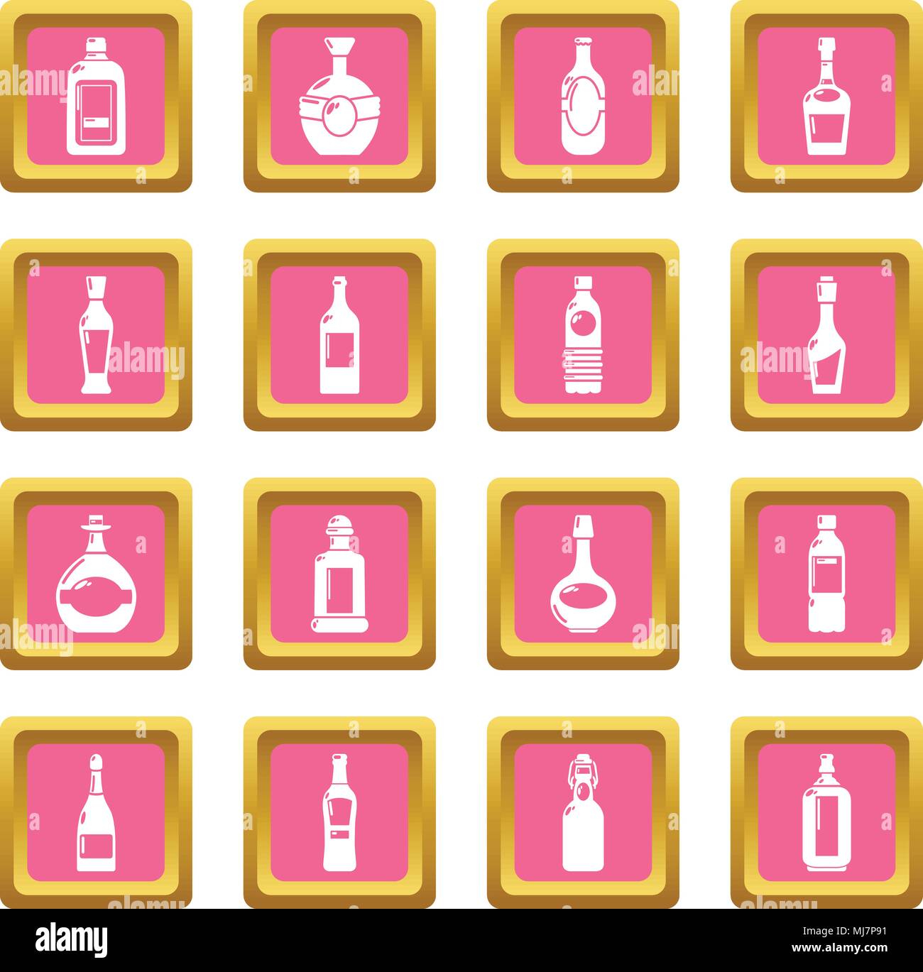 Assorted Glass Bottles Stock Vector Images - Alamy