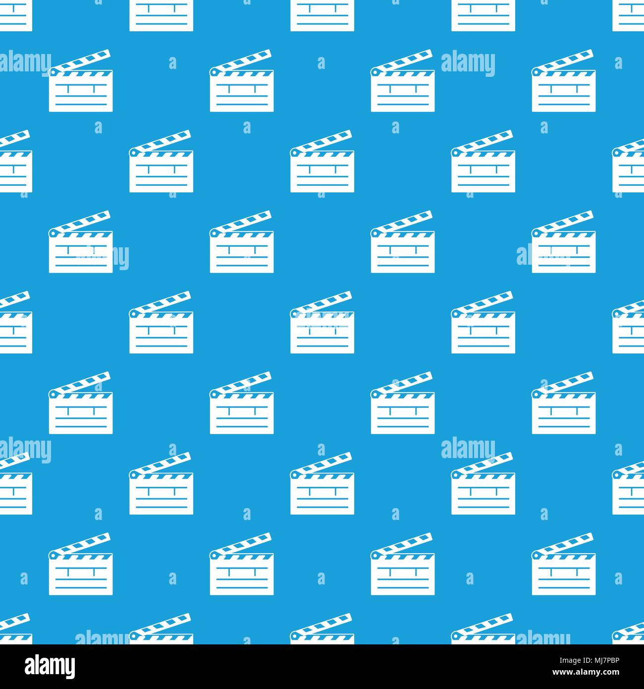 Clapper pattern vector seamless blue Stock Vector