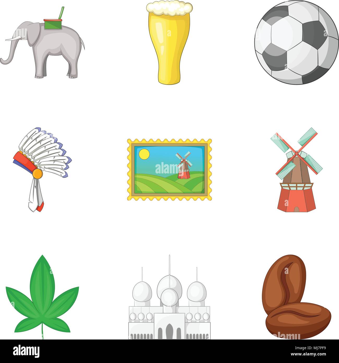 Mainland icons set, cartoon style Stock Vector Image & Art - Alamy