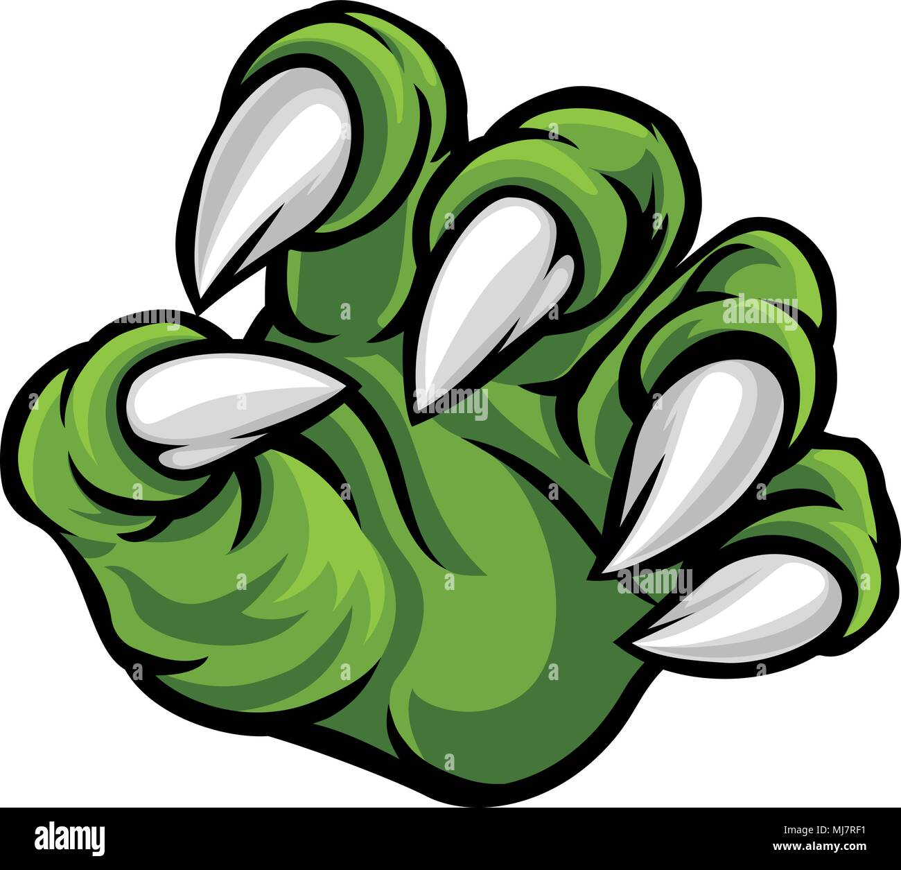 Monster Talons Claw Hand Stock Vector