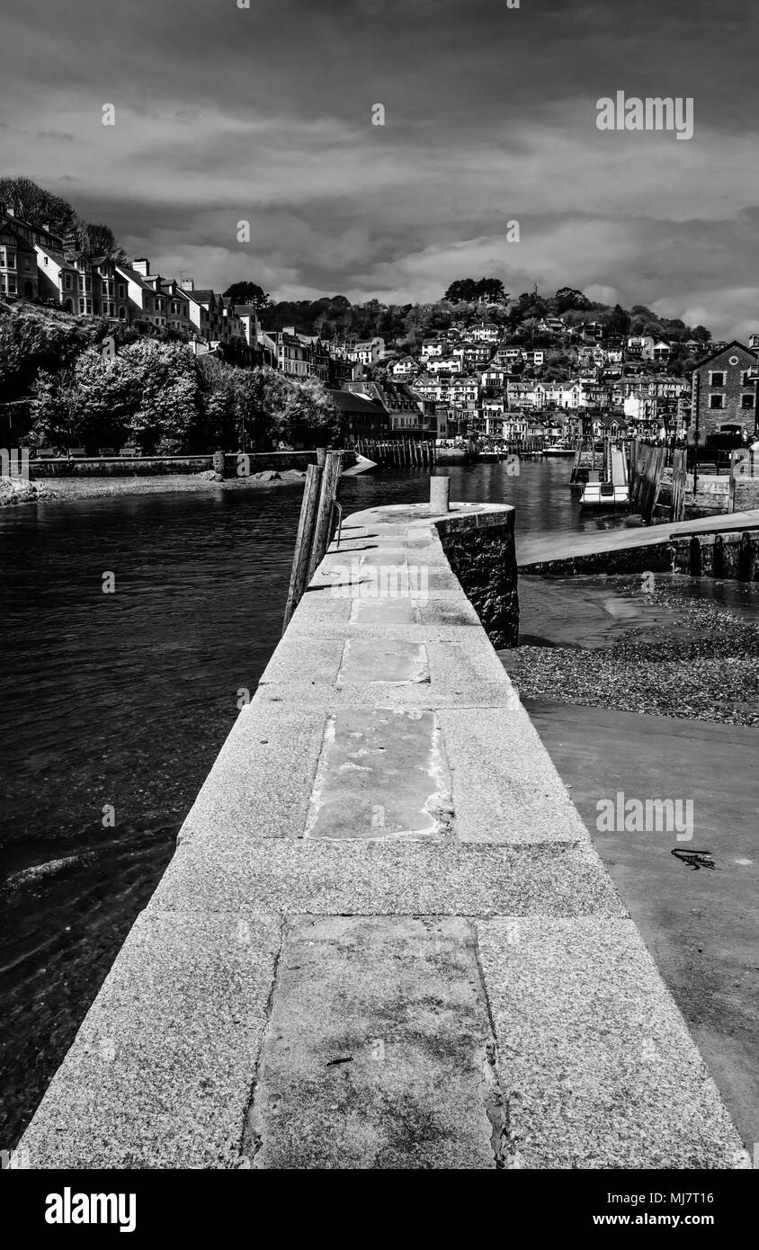 Looe Harbour Breakwater Cornwall UK travel and tourist destination