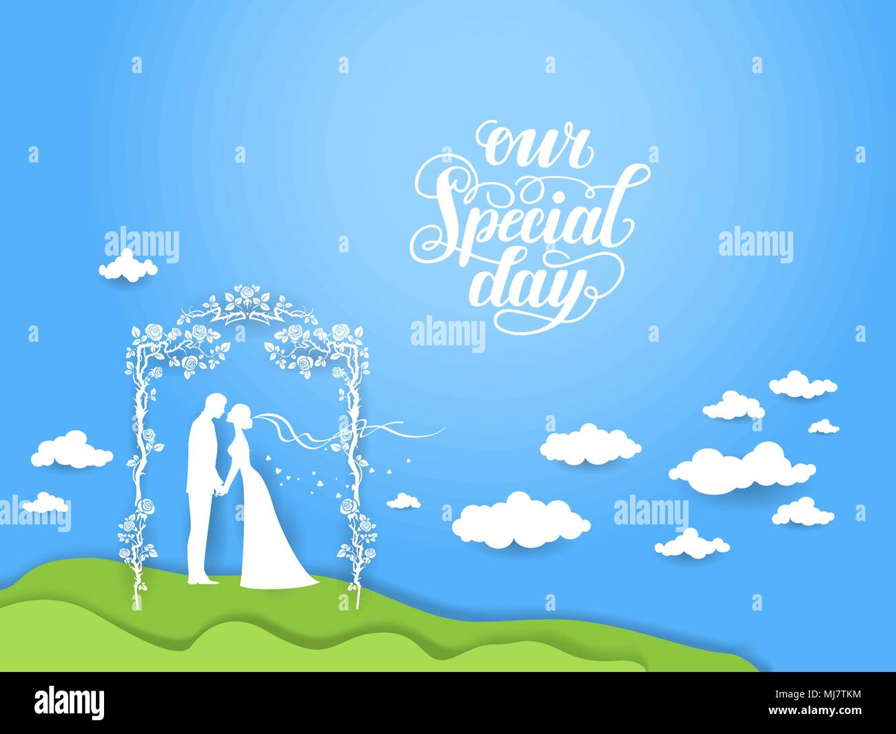 Wedding day card Stock Vector