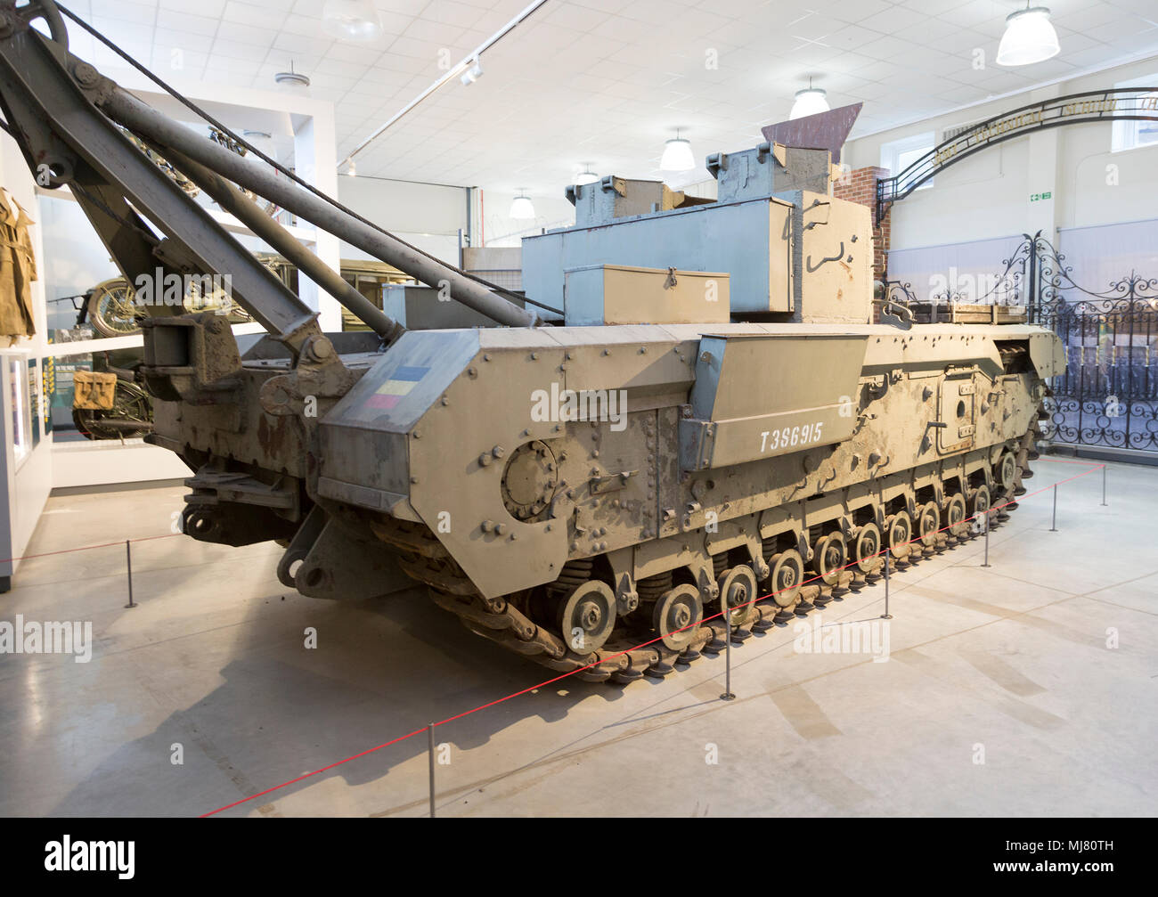 Churchill armoured repair vehicle (ARV), REME museum, MOD Lyneham
