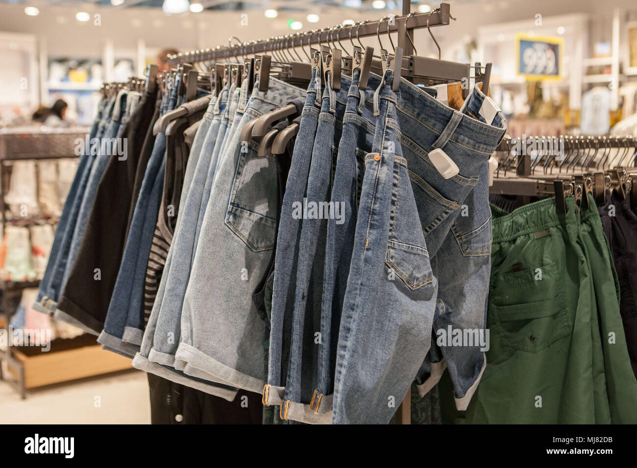 jean shorts in store