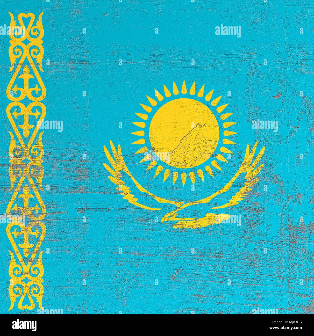 Орнамент на флаге Казахстана