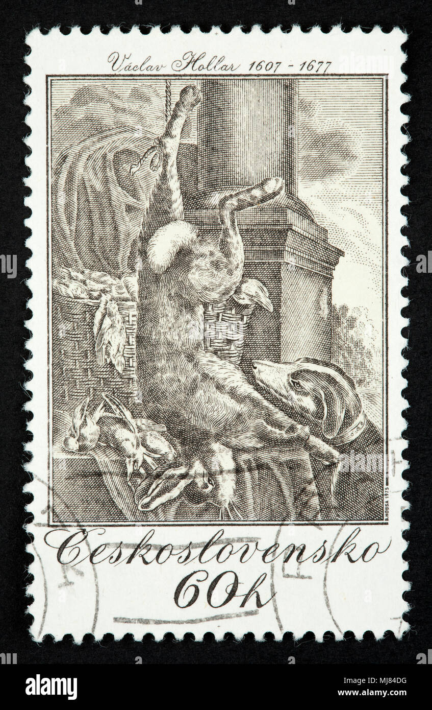 Czechoslovakian postage stamp Stock Photo