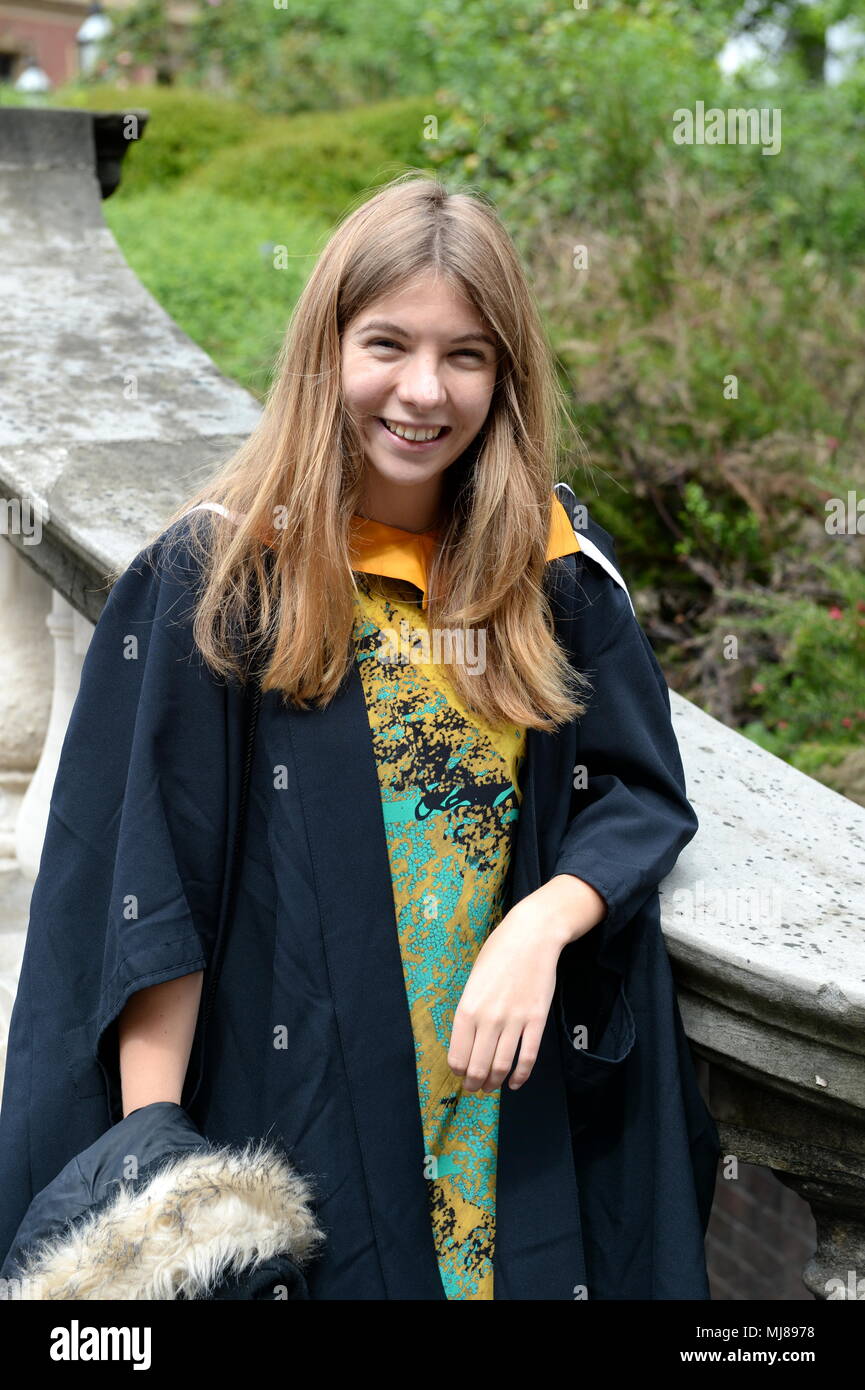 Imperial college postgraduate Rhiannon Holden graduation day at Royal Albert Hall 2018 Stock Photo