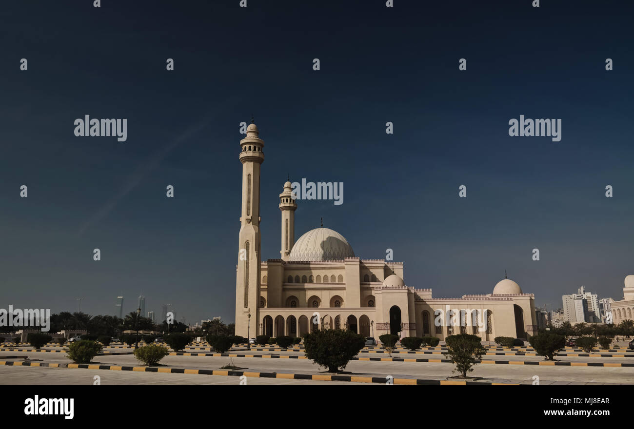 Exterior view to Al Fateh Mosque in Manama, Bahrain Stock Photo