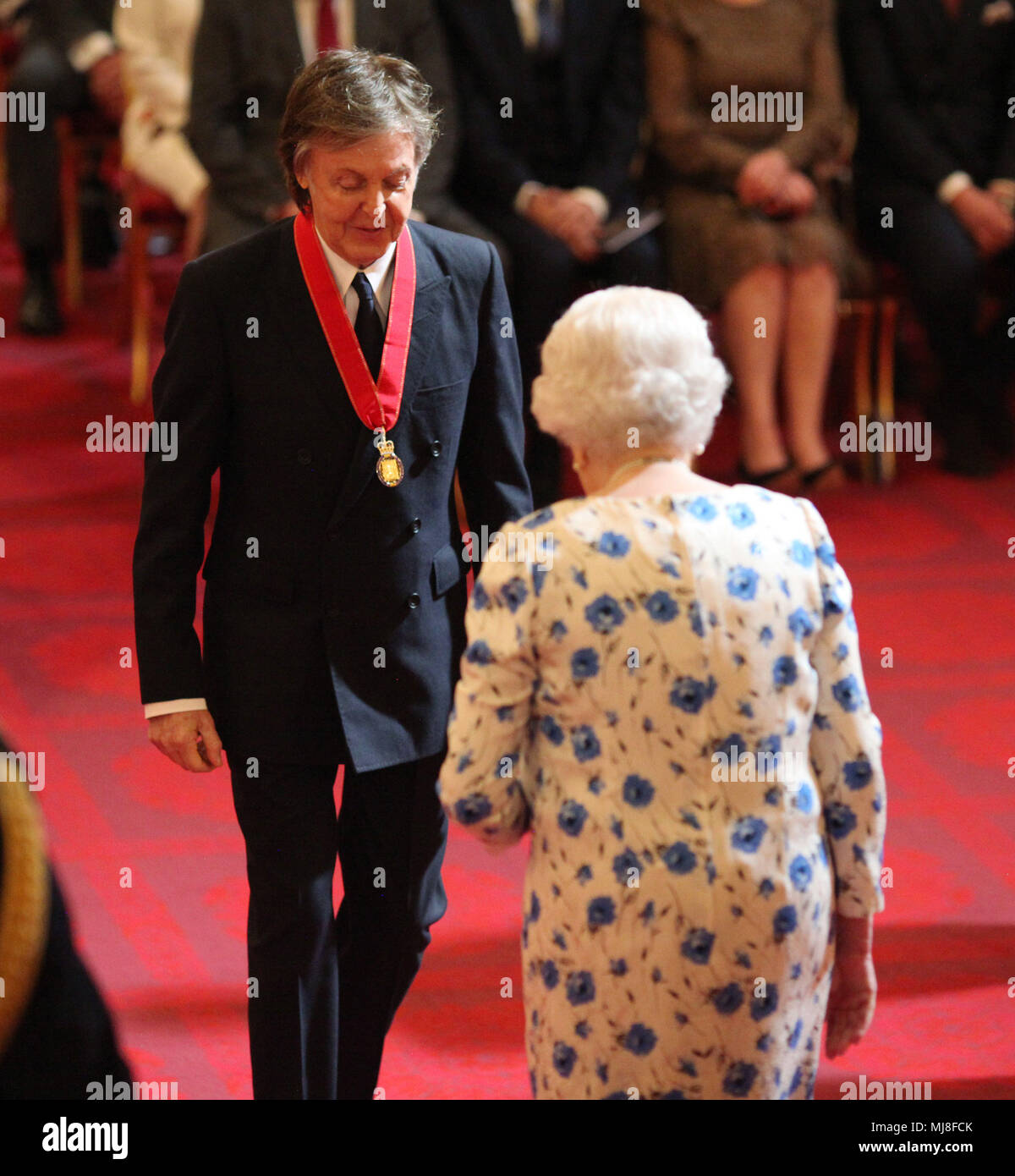 Sir Paul McCartney from London is made a Companion of Honour by Queen