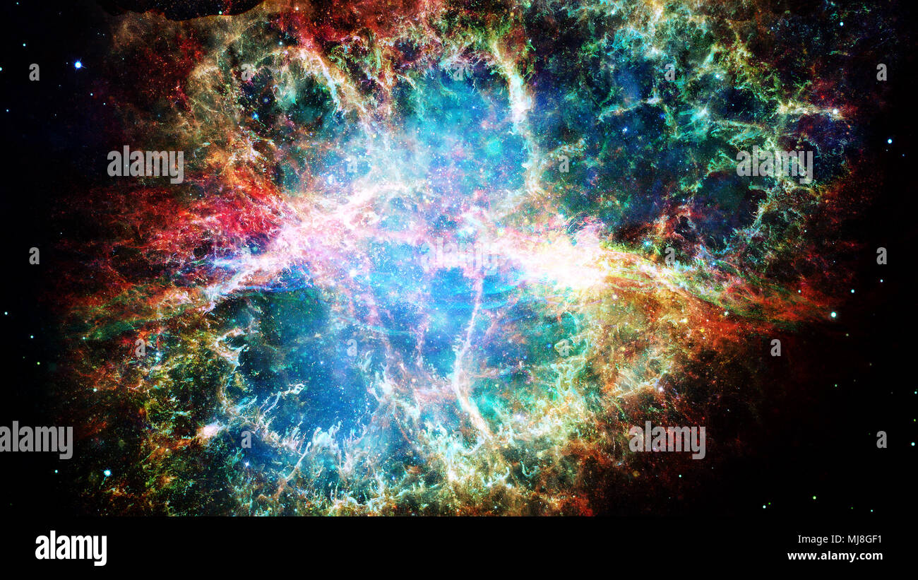 Starry deep outer space - nebula and galaxy Stock Photo - Alamy