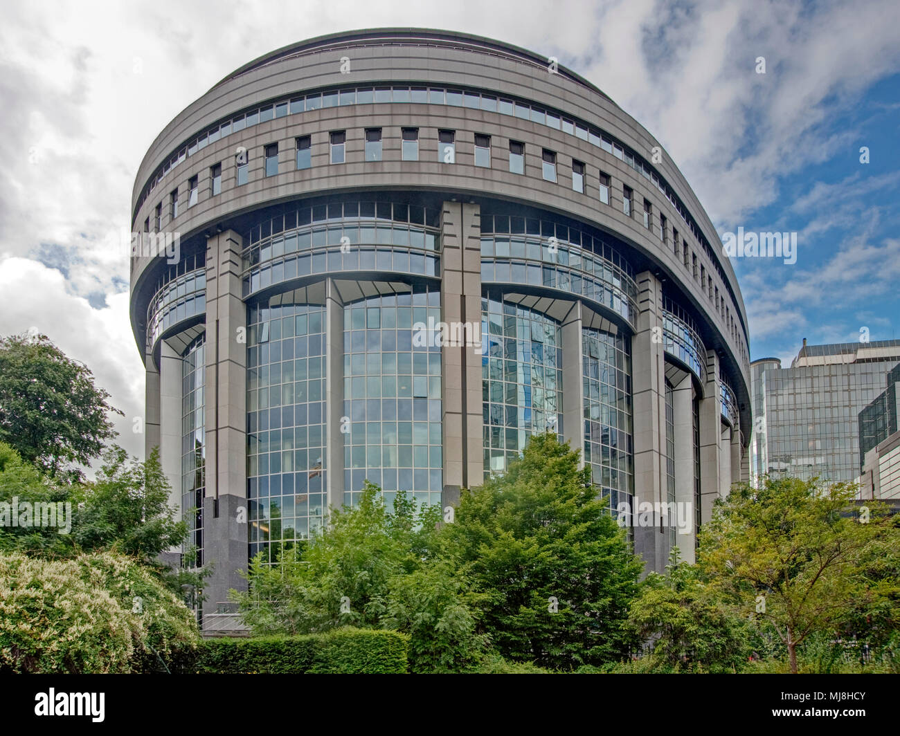 Espace Léopold complex of the European Parliament in Bruxelles, Belgium    Photo © Fabio Mazzarella/Sintesi/Alamy Stock Photo Stock Photo